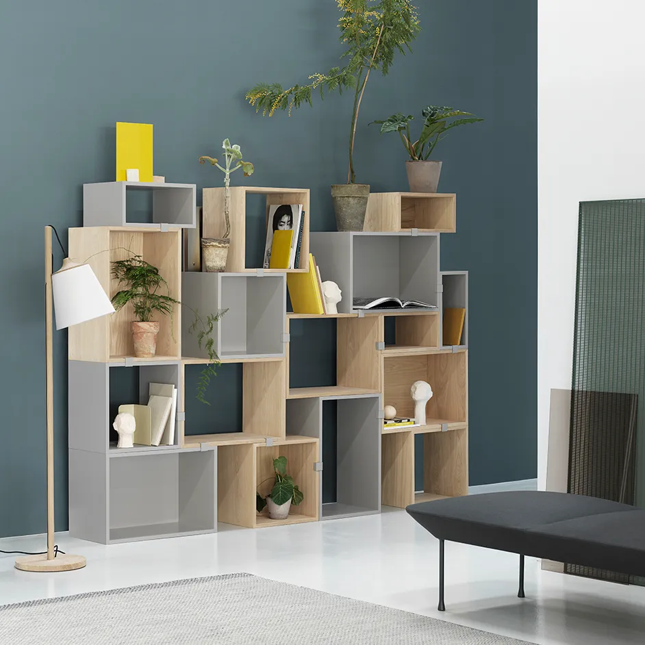Stacked 2.0 ανοιχτό ράφι, μεσαίο, ανοιχτό γκρι Muuto