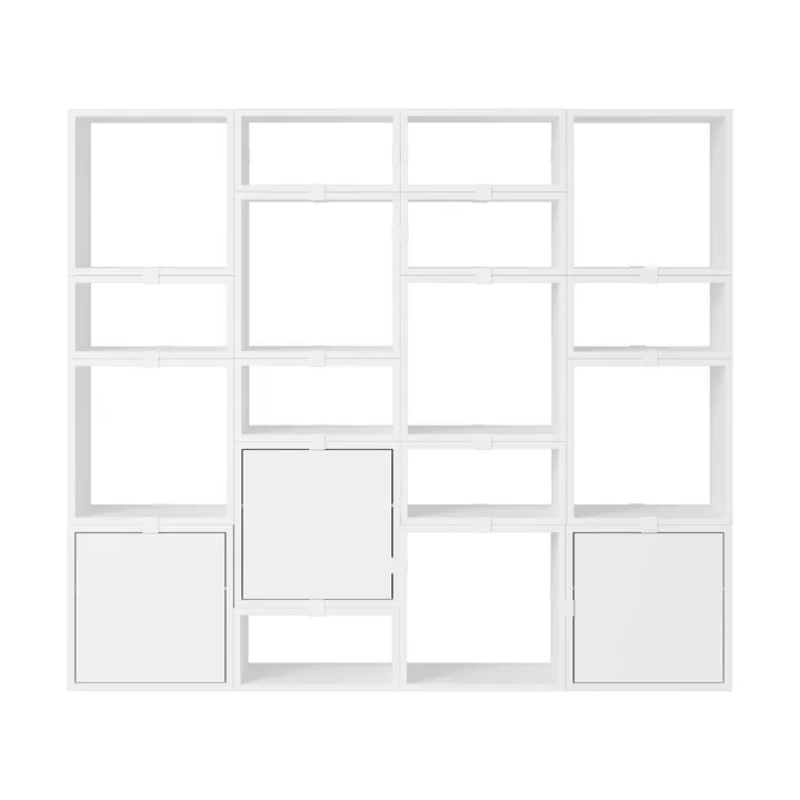 Stacked σύστημα αποθήκευσης βιβλιοθήκη διαμόρφωση 4 - White - Muuto