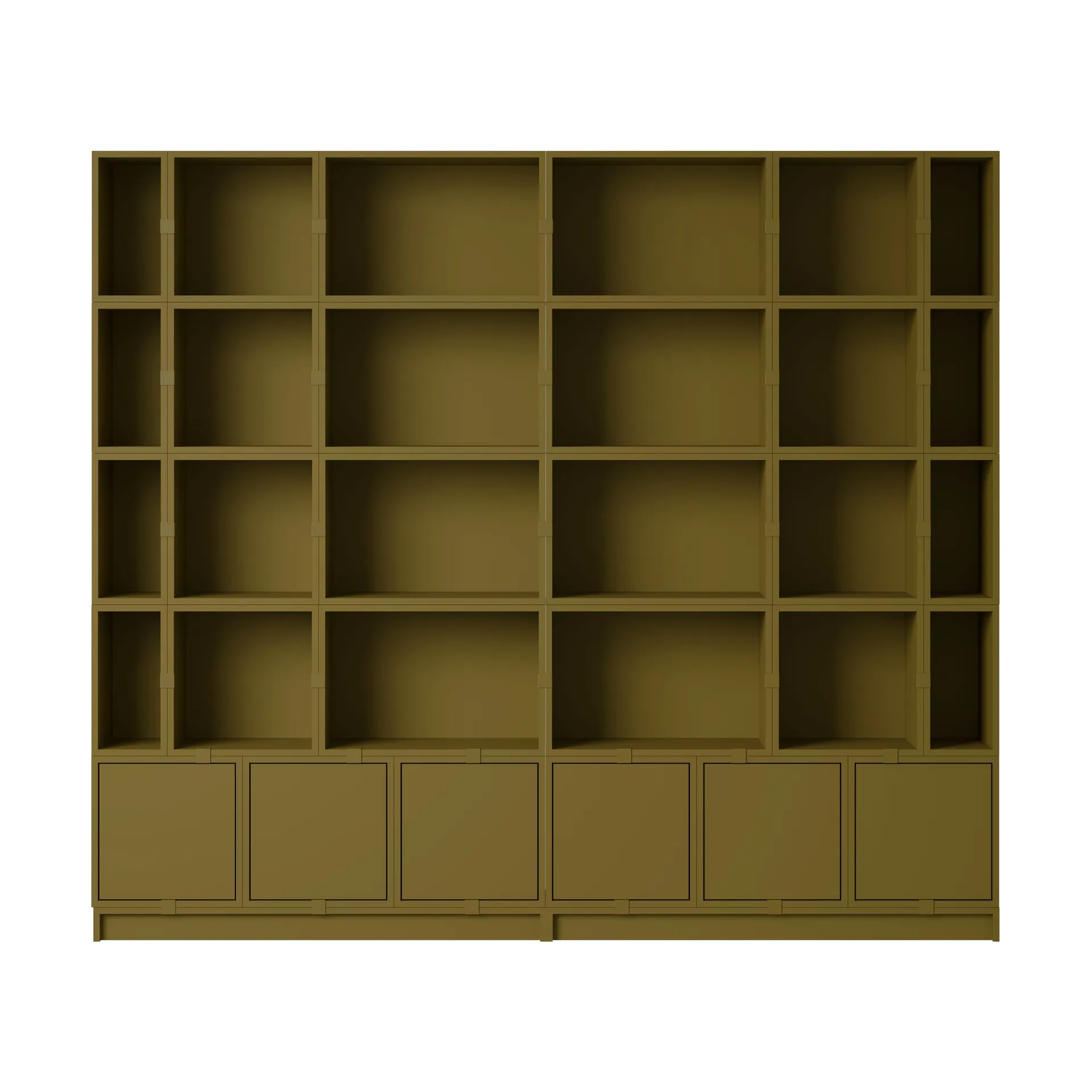Stacked σύστημα αποθήκευσης Bookcase Configuration 1, Brown Green Muuto