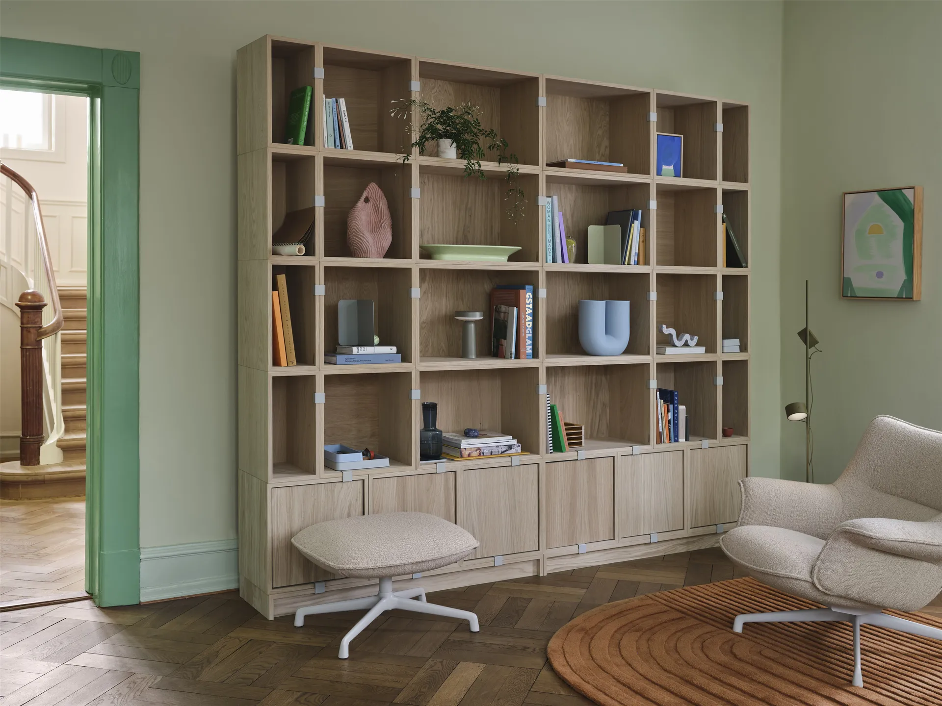 Stacked σύστημα αποθήκευσης Bookcase Configuration 1, Oak Muuto