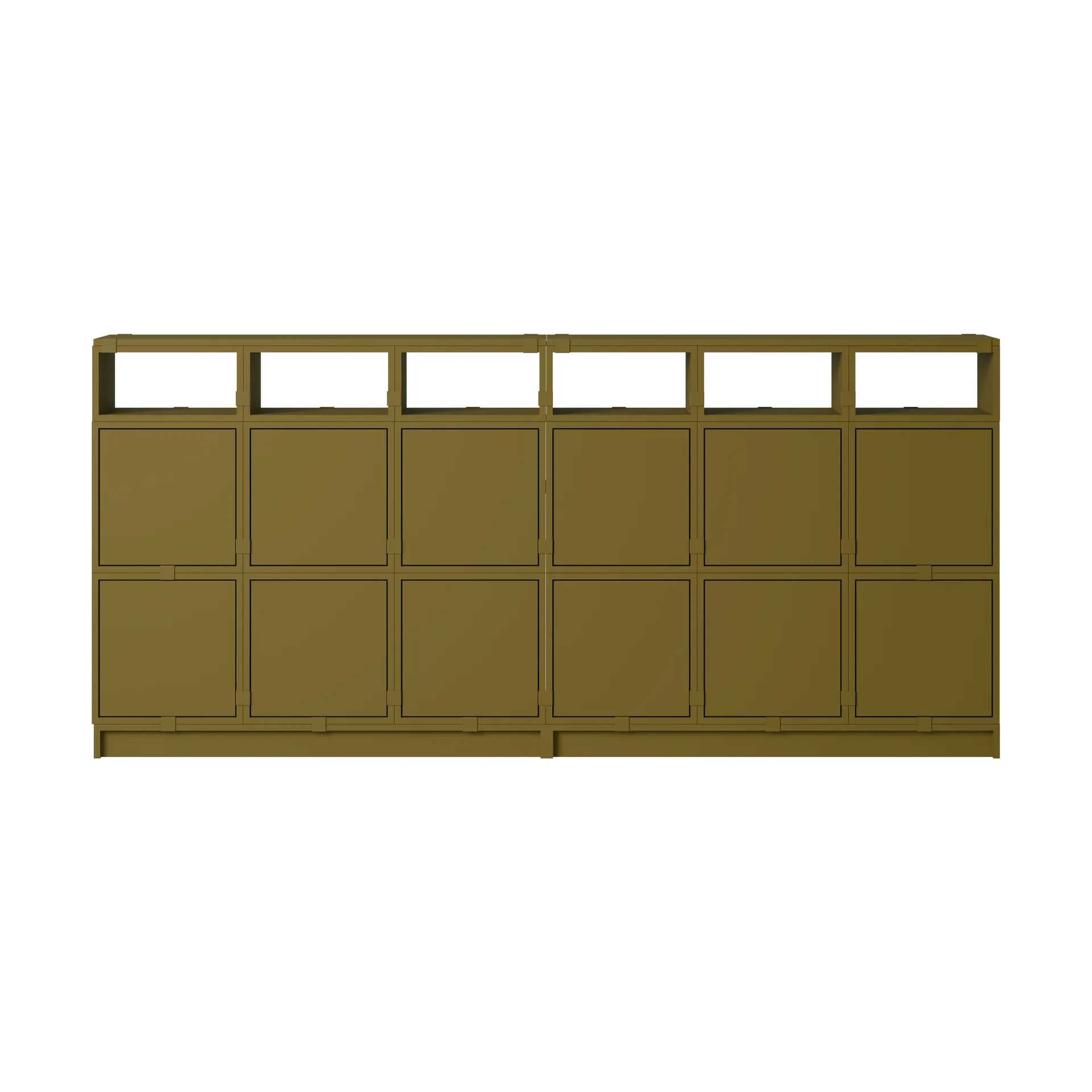 Stacked σύστημα αποθήκευσης sideboard διαμόρφωση 1, Brown green Muuto