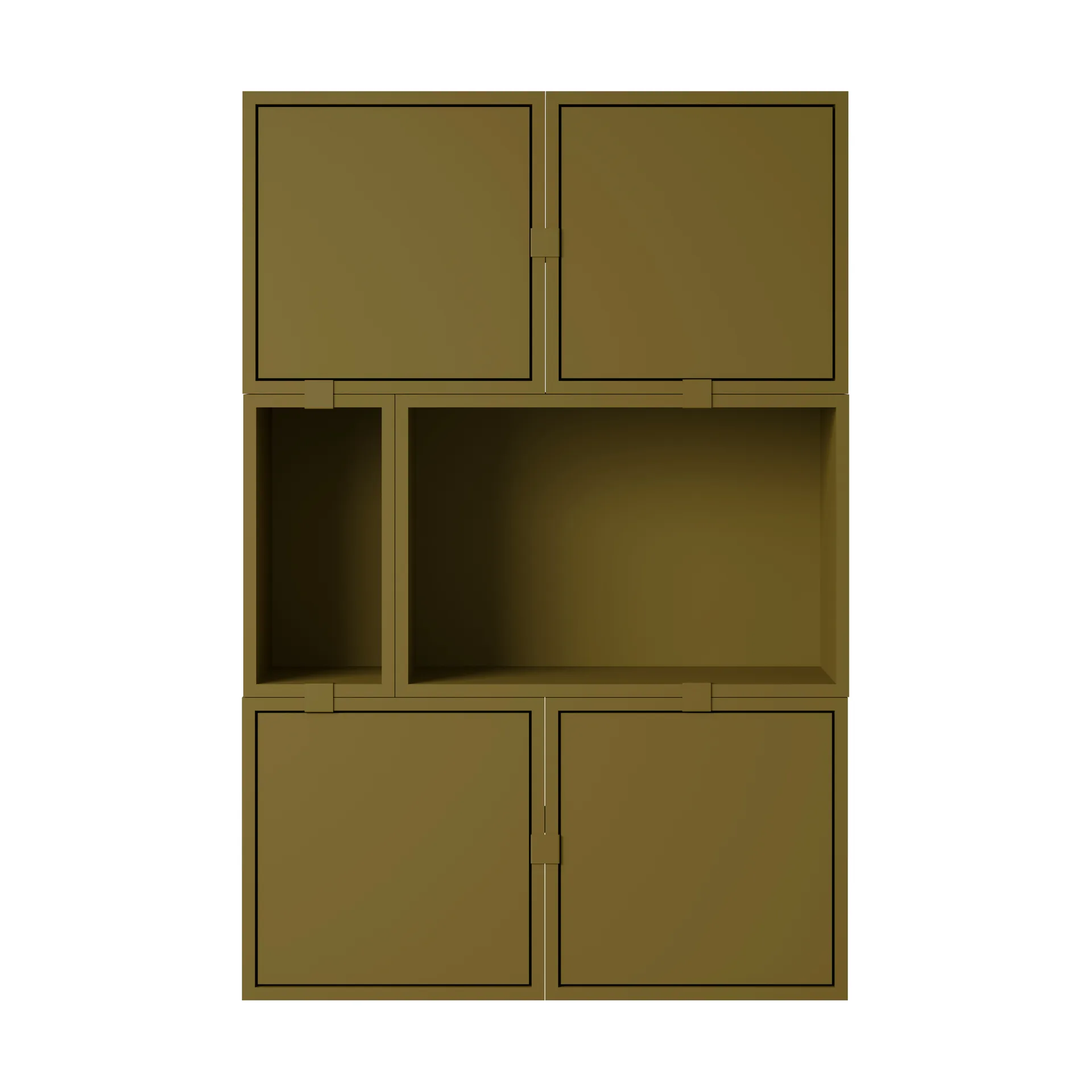 Stacked σύστημα αποθήκευσης sideboard διαμόρφωση 4, Brown green Muuto