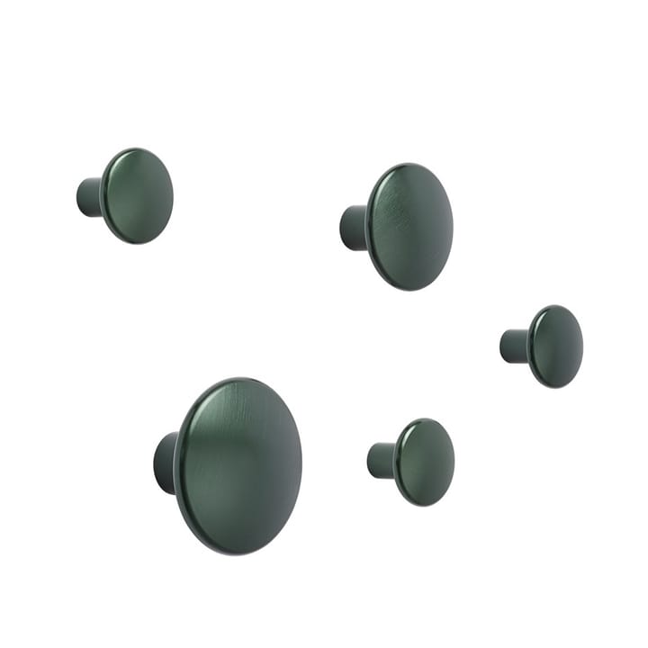 The Dots μεταλλικό άγκιστρο ρούχων Συσκευασία 5 τεμαχίων - σκούρο πράσινο - Muuto
