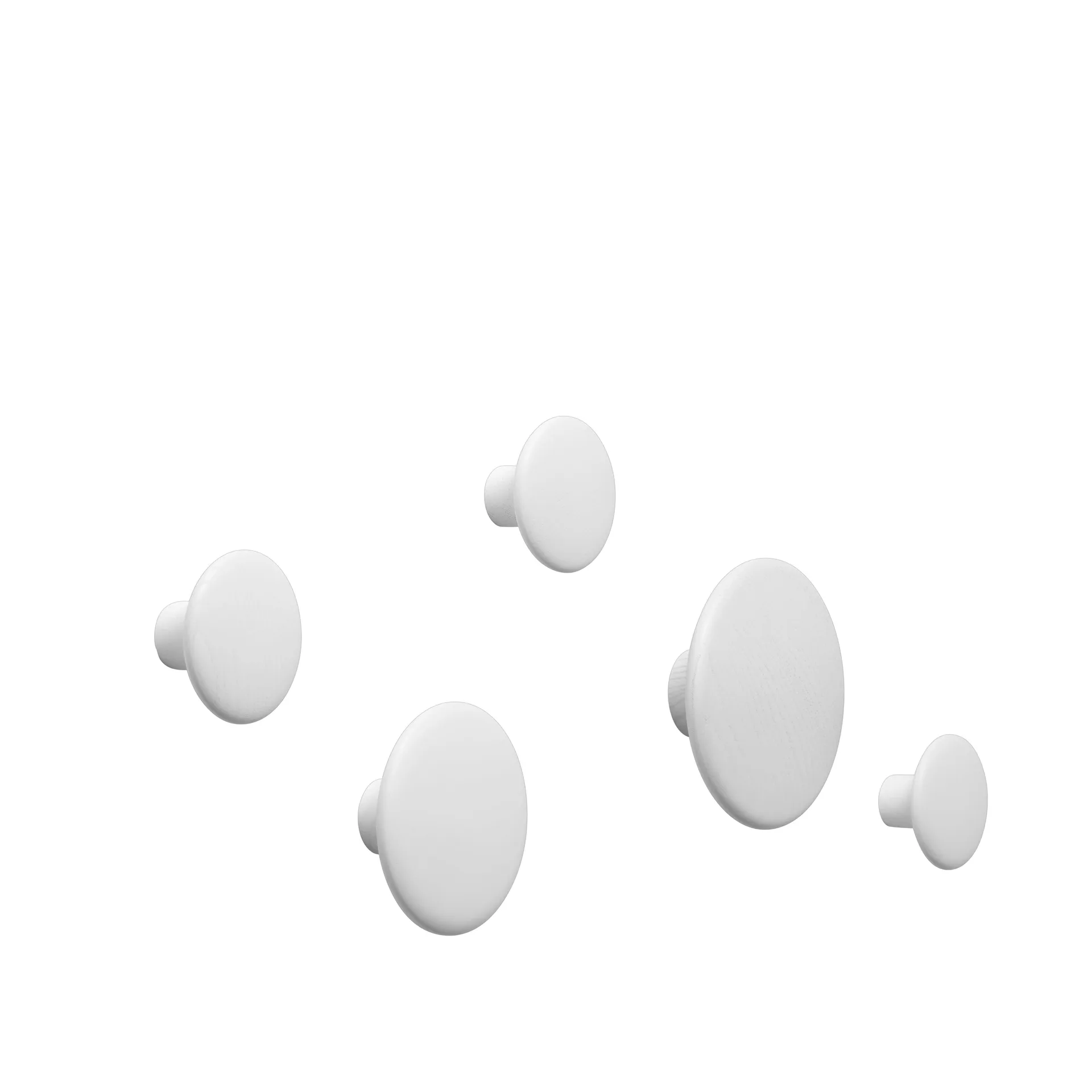 The Dots άγκιστρα κρεμάστρας Συσκευασία 5 τεμαχίων, Κρεμ λευκό Muuto
