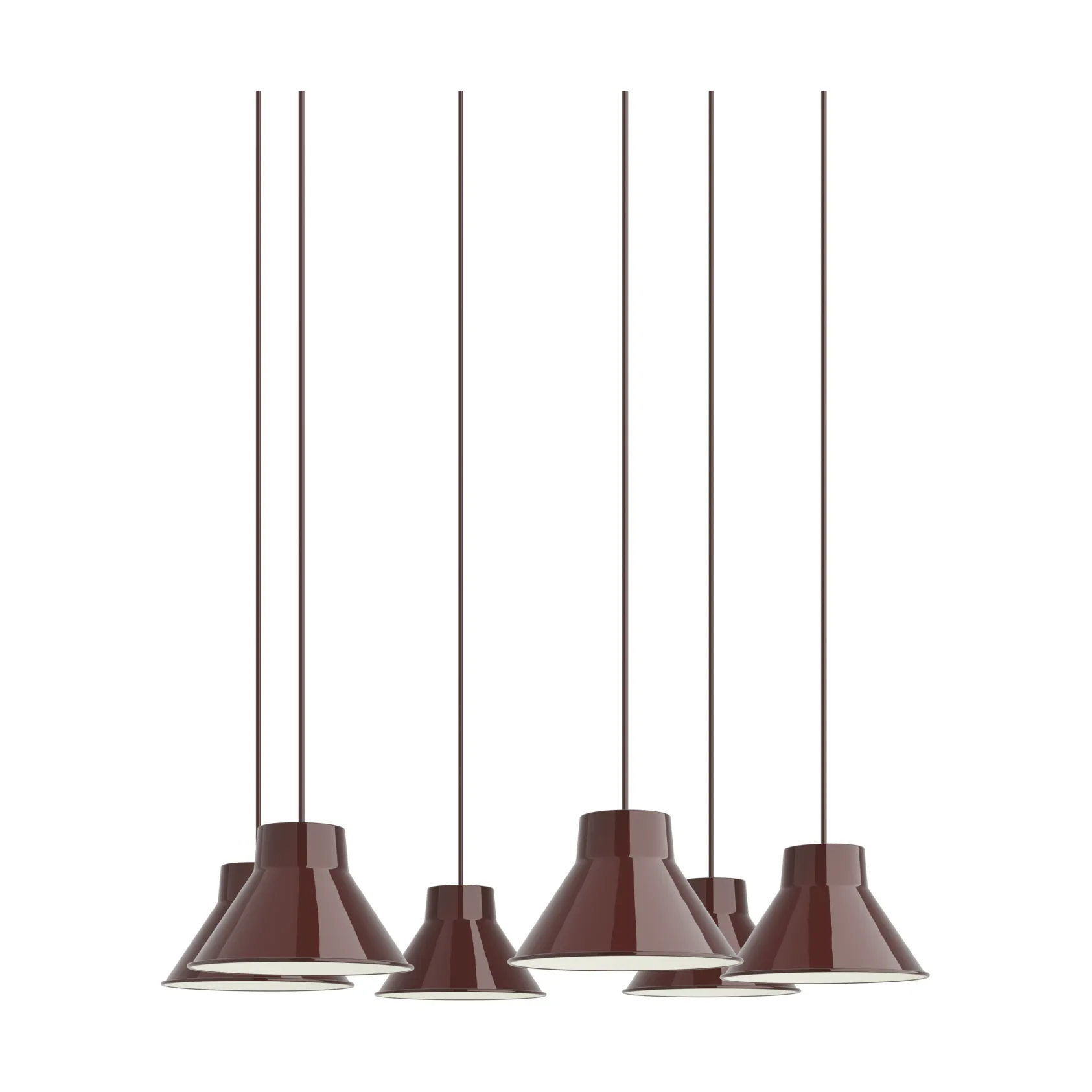 Top Pendant Cluster 6 κρεμαστό φωτιστικό, Βαθύ κόκκινο, Ø21 εκ. Muuto