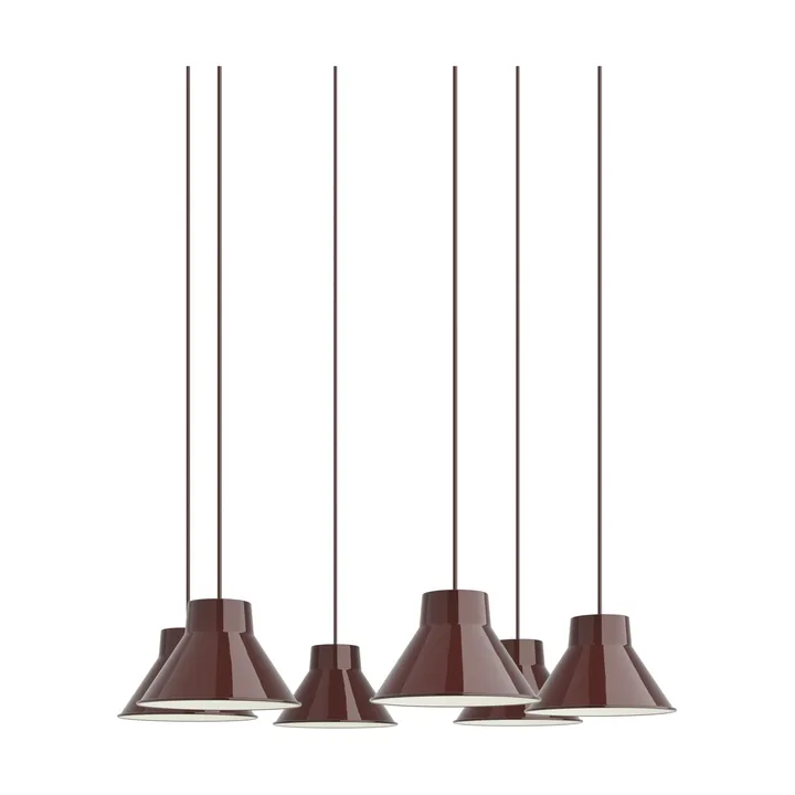 Top Pendant Cluster 6 κρεμαστό φωτιστικό - Βαθύ κόκκινο, Ø21 εκ. - Muuto