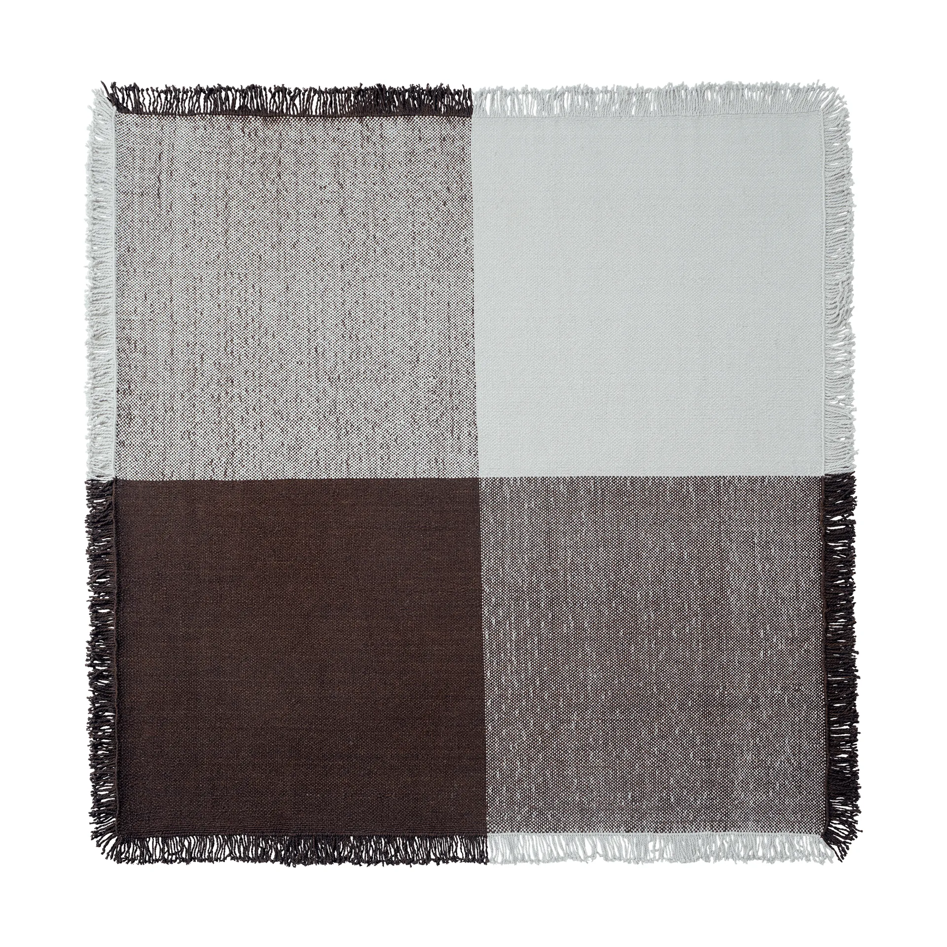 Verso μάλλινο χαλί, Cool grey-σκούρο καφέ, 258x258 εκ. Muuto