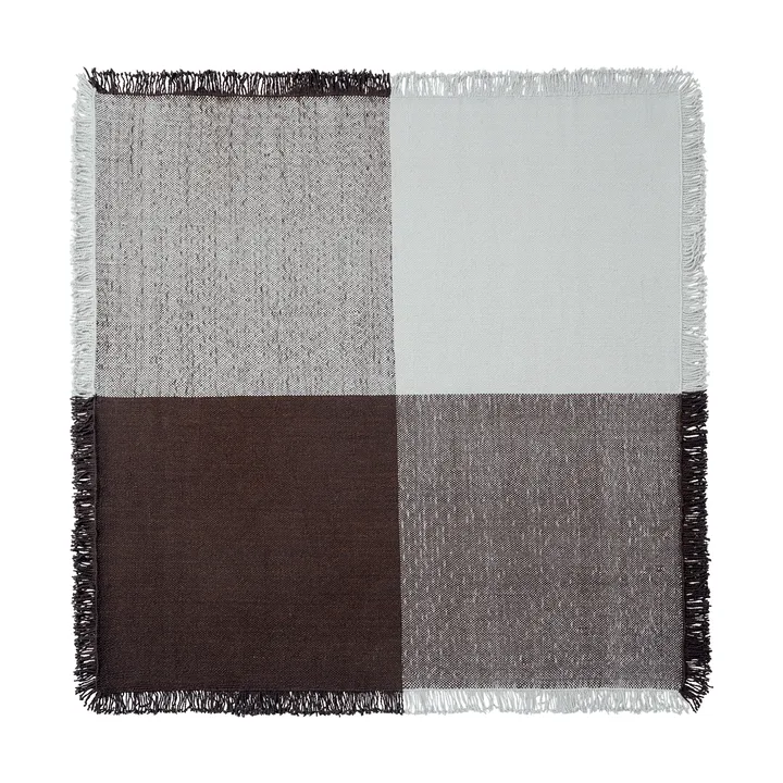 Verso μάλλινο χαλί - Cool grey-σκούρο καφέ, 258x258 εκ. - Muuto