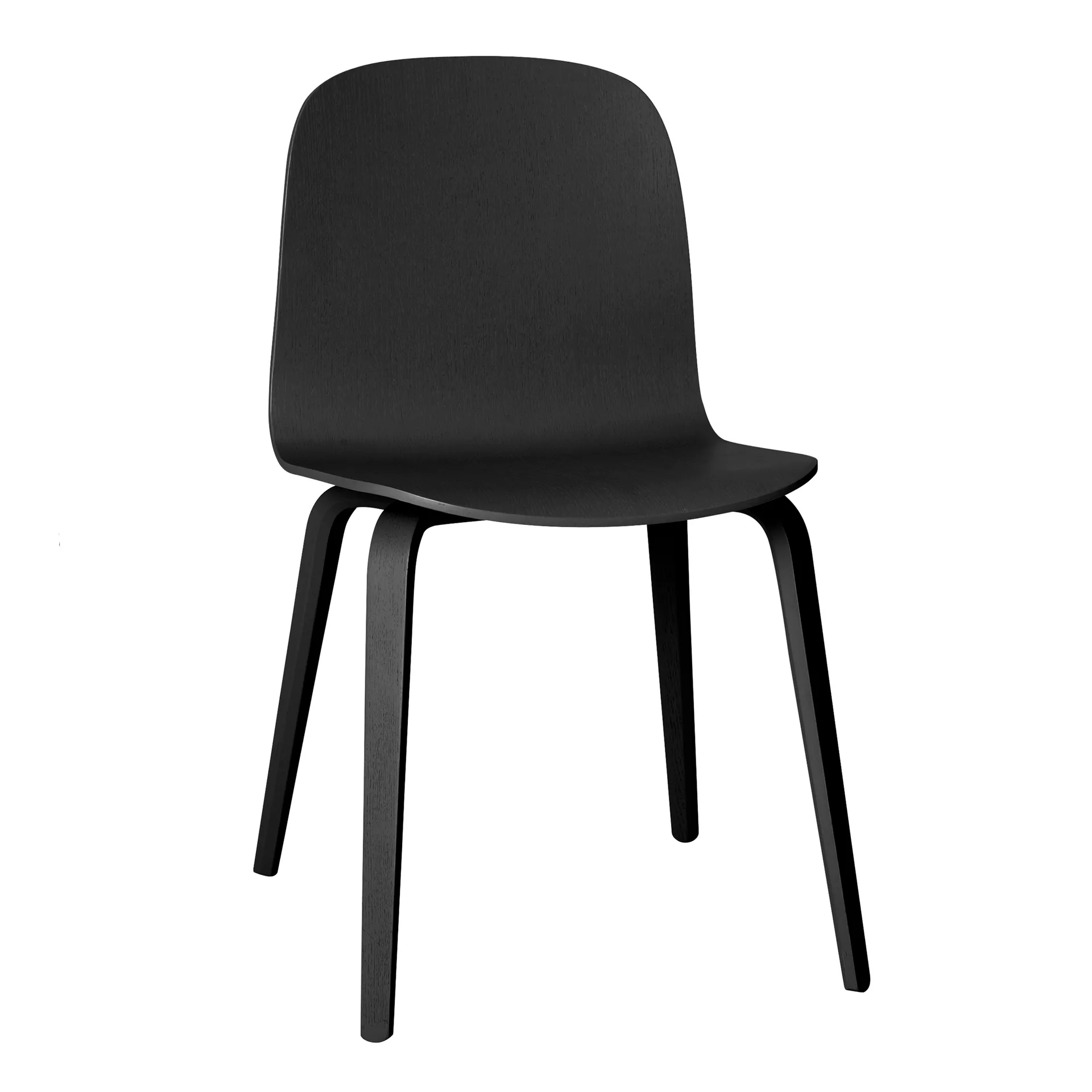 Καρέκλα Visu με ξύλινη βάση, Black Muuto