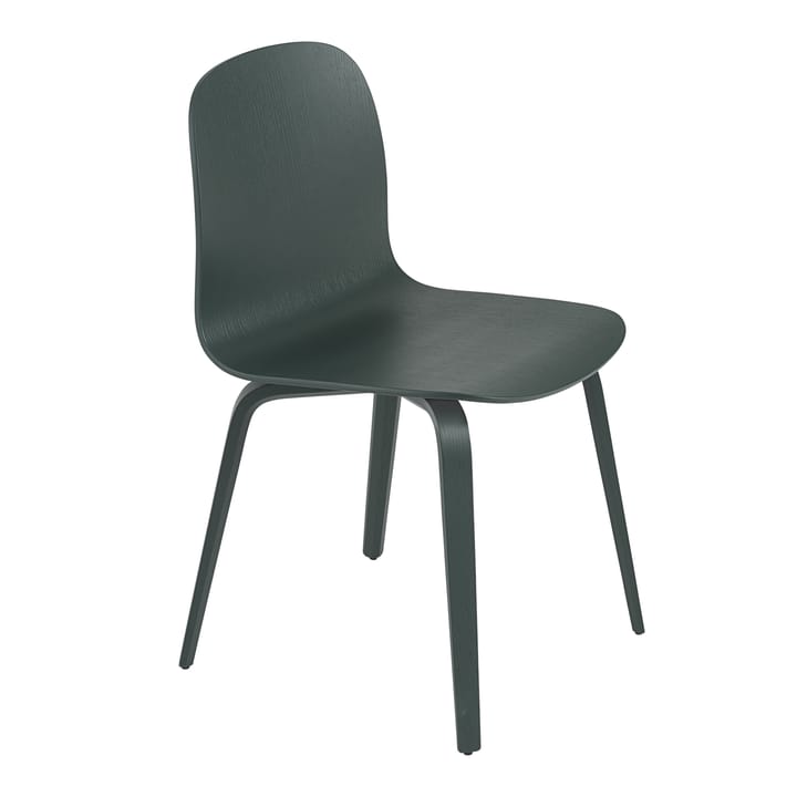 Καρέκλα Visu με ξύλινη βάση - Dark green - Muuto