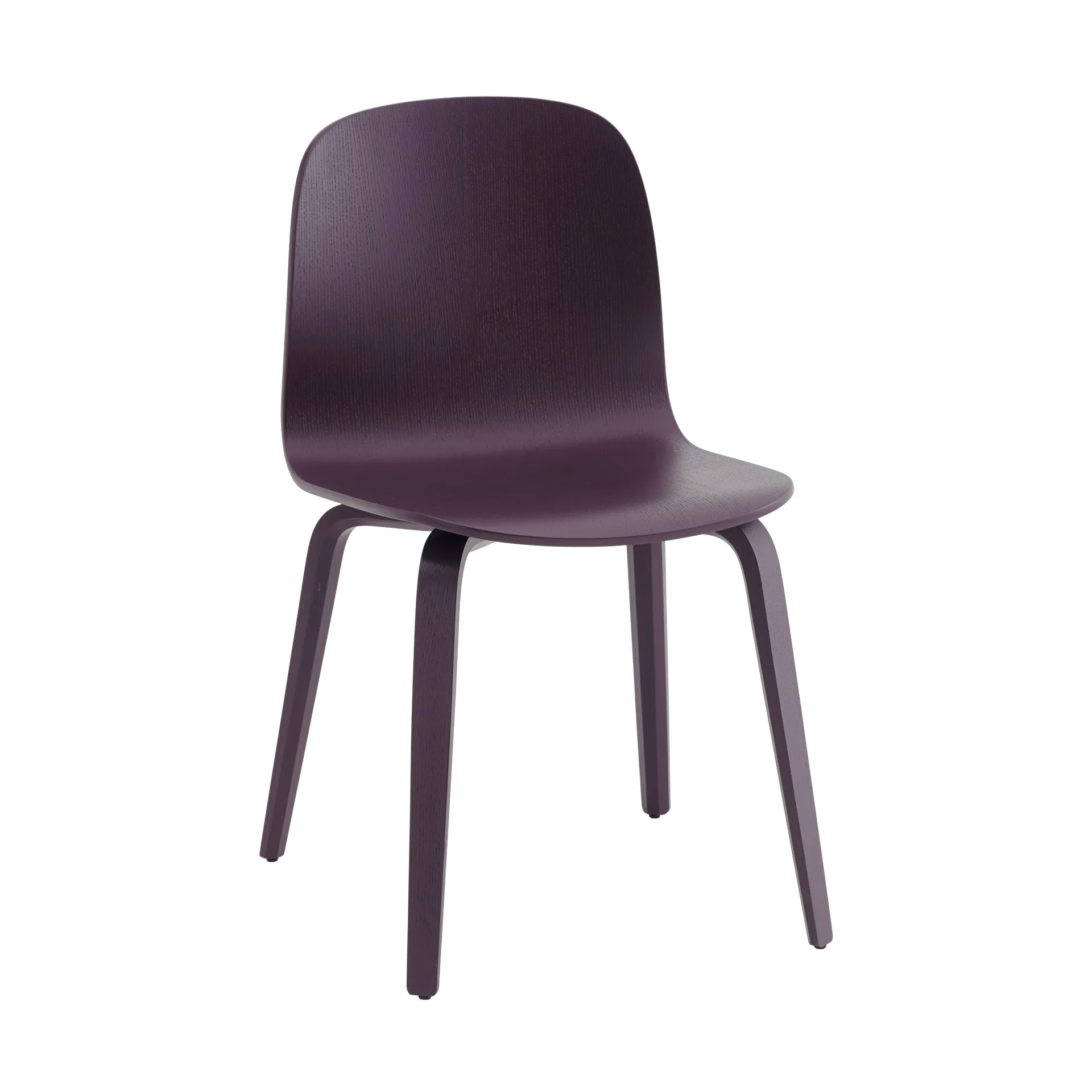 Καρέκλα Visu με ξύλινη βάση, Dark plum Muuto
