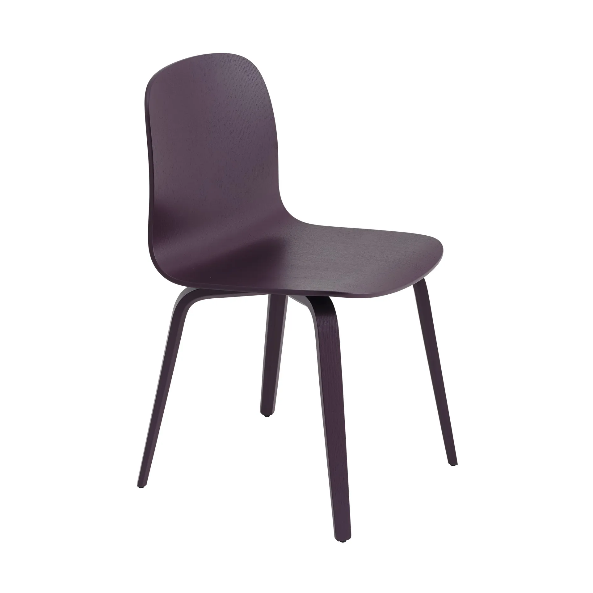 Καρέκλα Visu με ξύλινη βάση, Dark plum Muuto