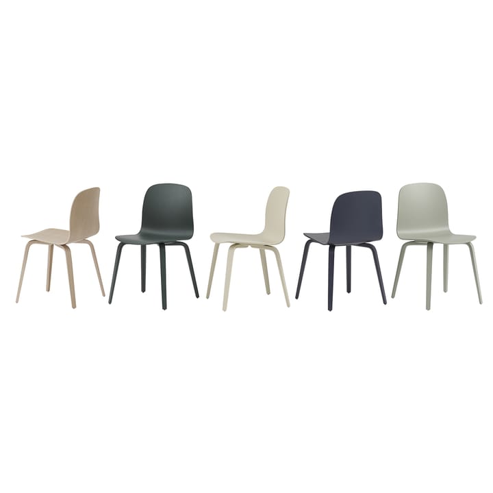 Καρέκλα Visu με ξύλινη βάση, Dusty green Muuto