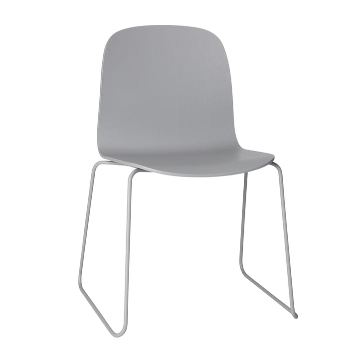 Καρέκλα Visu με βάση σε σχήμα έλκηθρου - Grey-grey - Muuto