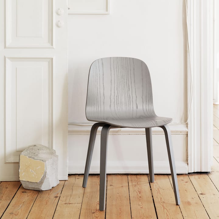 Καρέκλα Visu με ξύλινη βάση, Γκρι Muuto