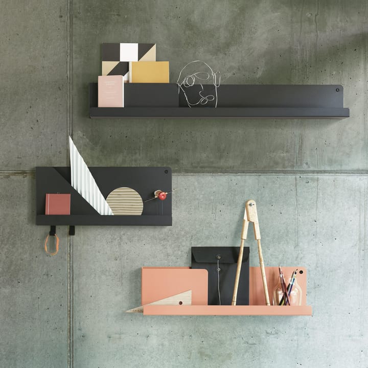 Διπλωμένο ράφι μεγάλο, μαύρο Muuto