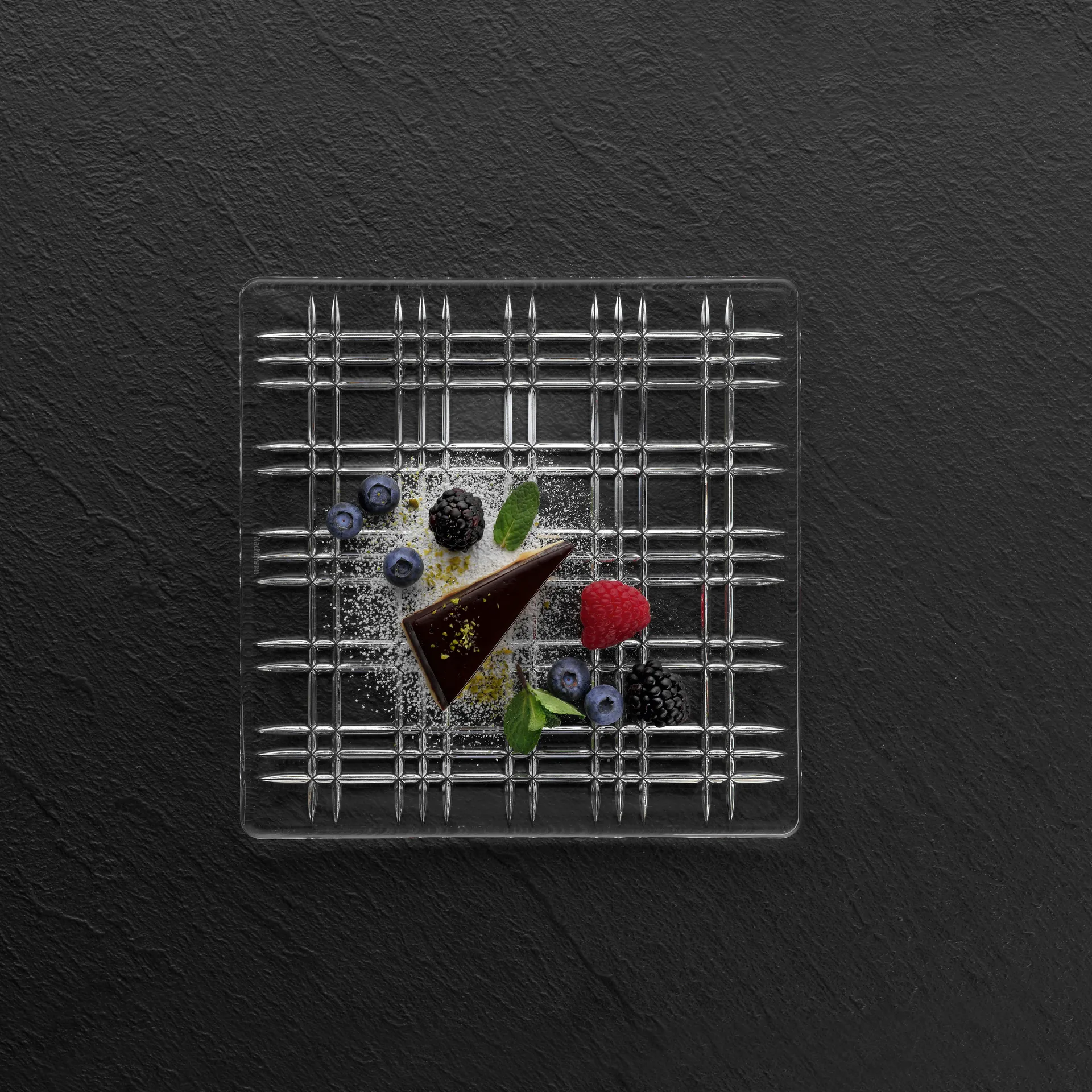 Square πιάτο 21x21 cm, διαφανές Nachtmann