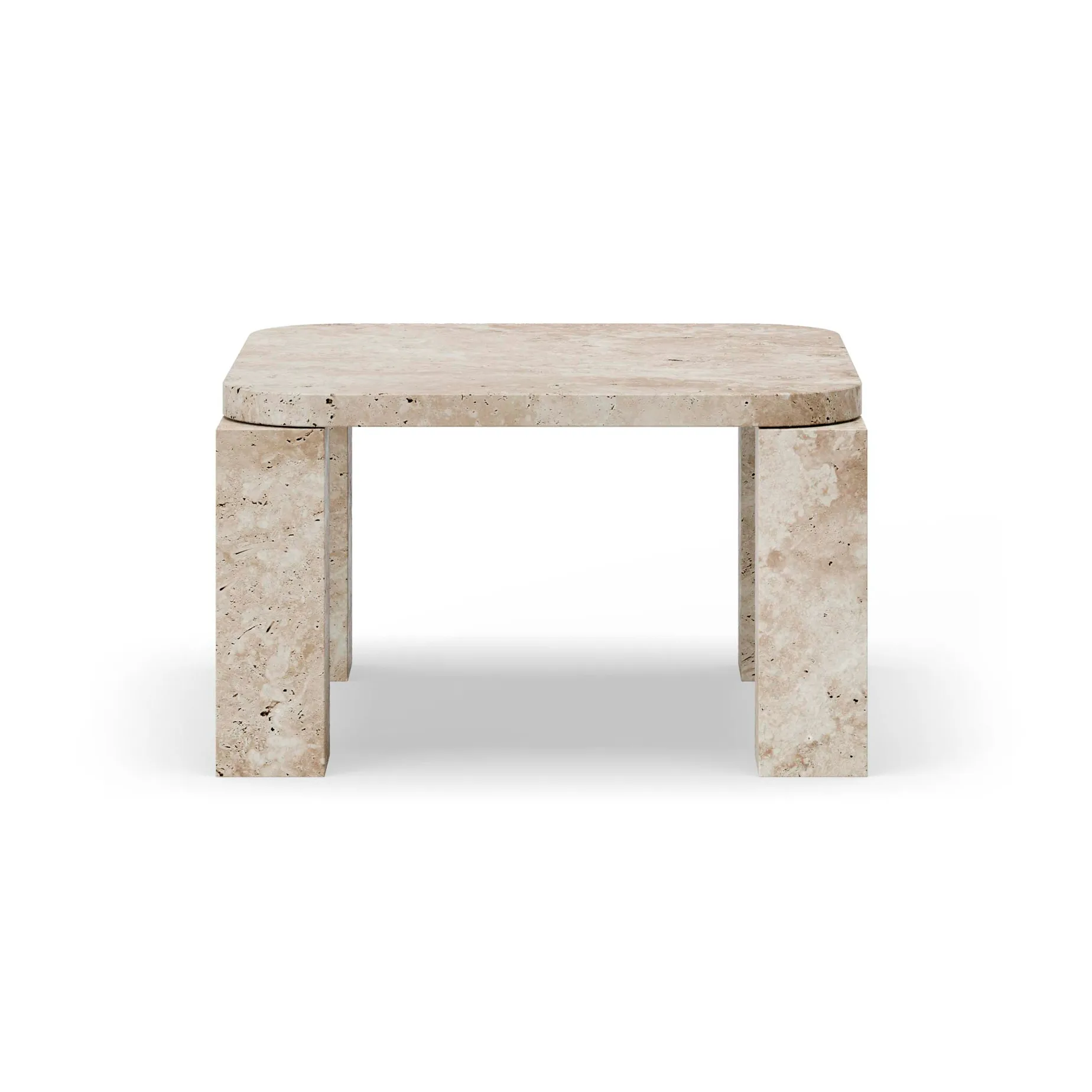 Τραπεζάκι σαλονιού Atlas 60x60 cm, Unfilled Travertine New Works