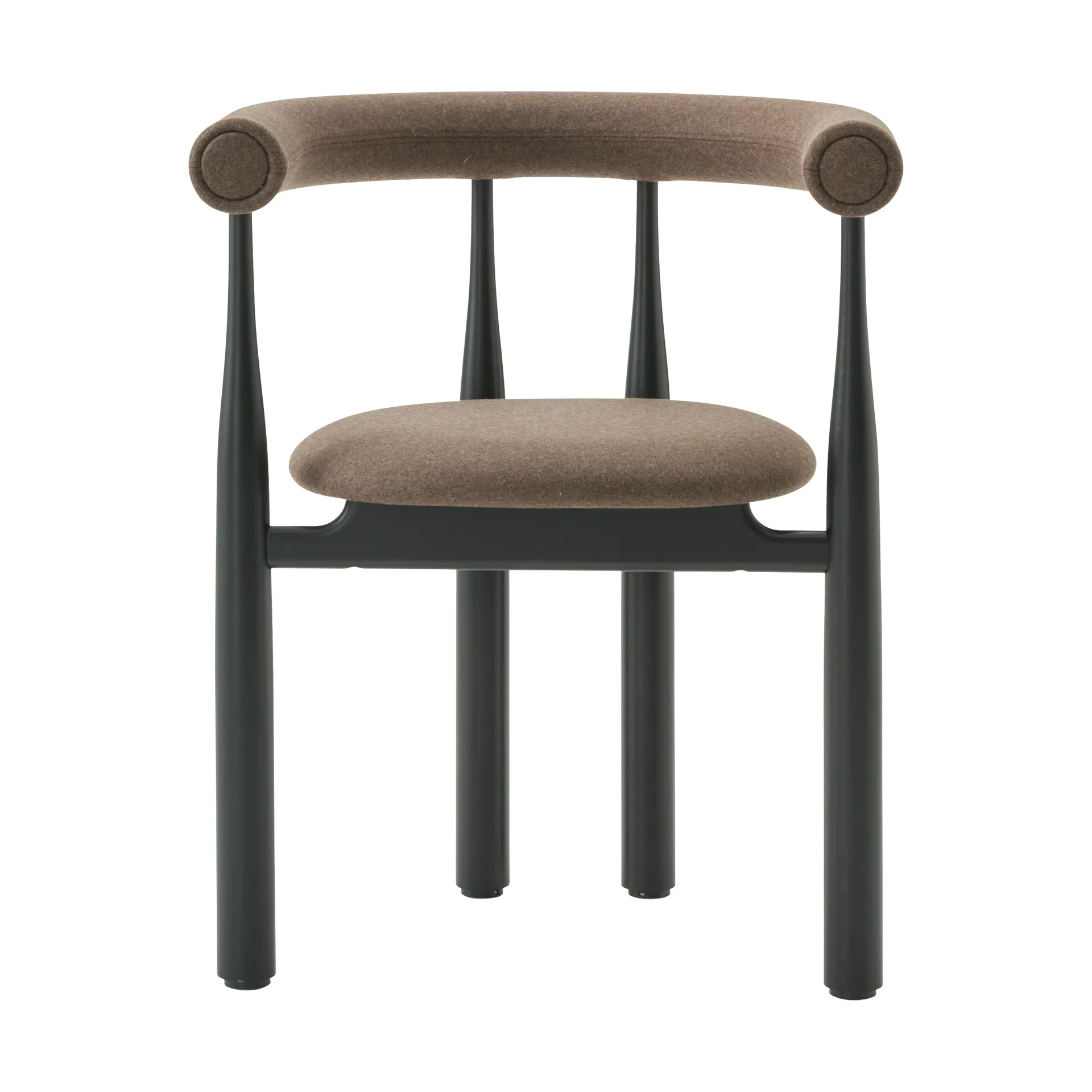 Bukowski πολυθρόνα με επένδυση, Black, Wooly Plus 1008 New Works