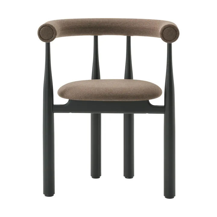 Bukowski πολυθρόνα με επένδυση - Black, Wooly Plus 1008 - New Works