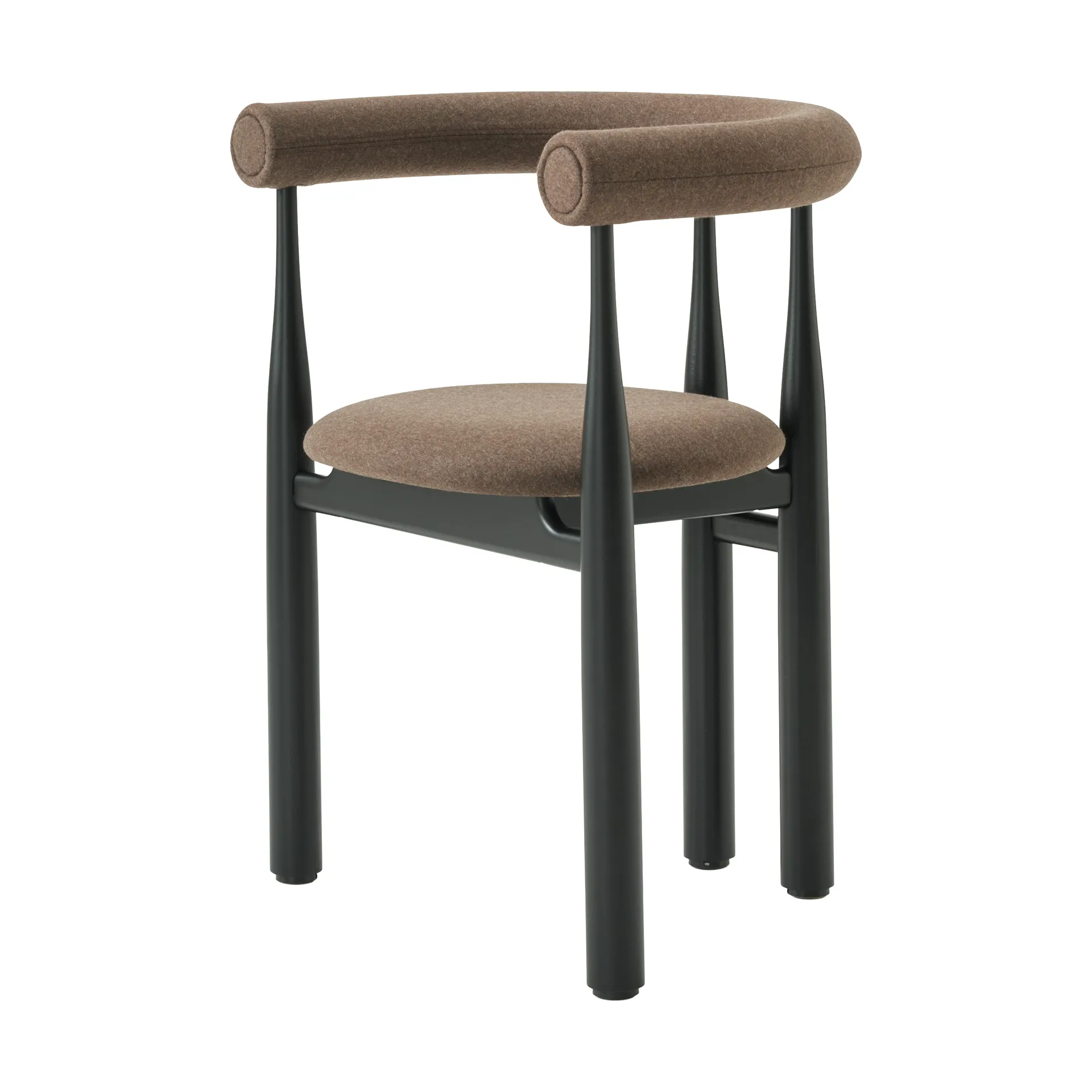 Bukowski πολυθρόνα με επένδυση, Black, Wooly Plus 1008 New Works