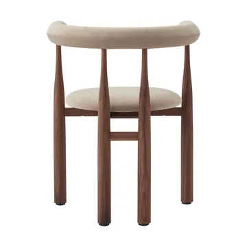 Bukowski πολυθρόνα με επένδυση - Walnut, Megan 26 Beige - New Works