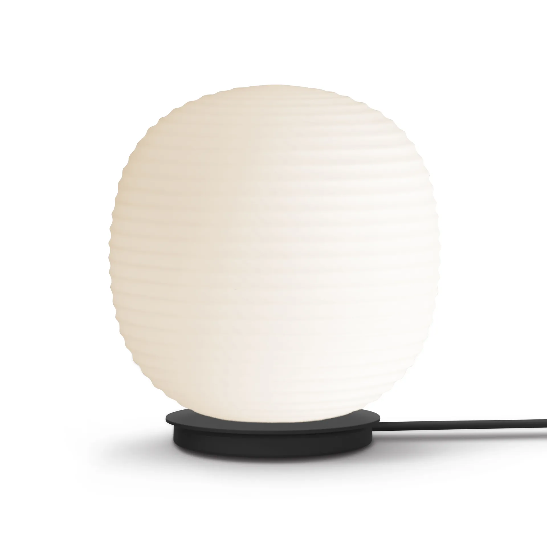 Lantern Globe επιτραπέζιο φωτιστικό μεσαίο, Παγωμένο λευκό οπαλίνα New Works