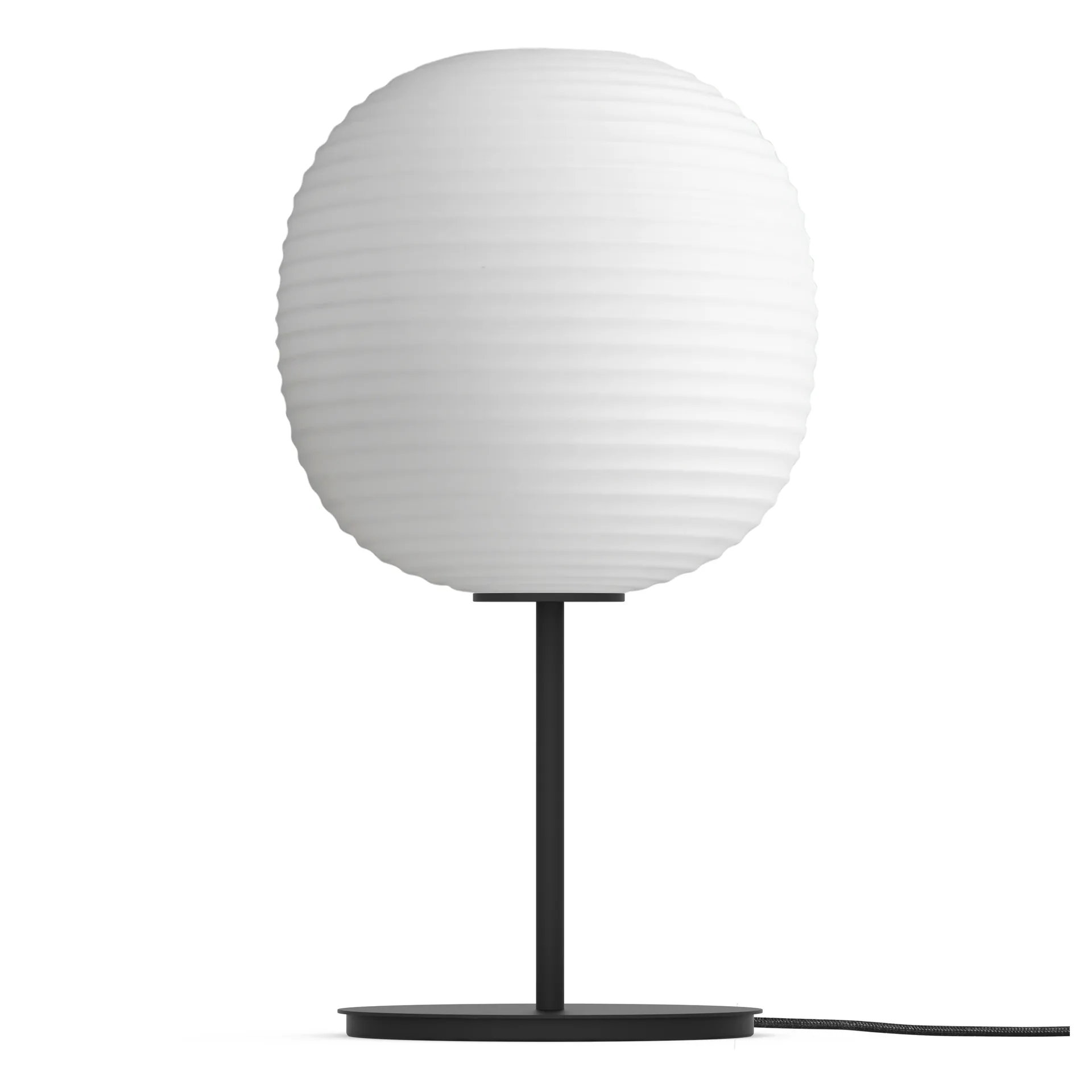 Lantern επιτραπέζιο φωτιστικό μεσαίο, Παγωμένο λευκό οπαλίνα New Works