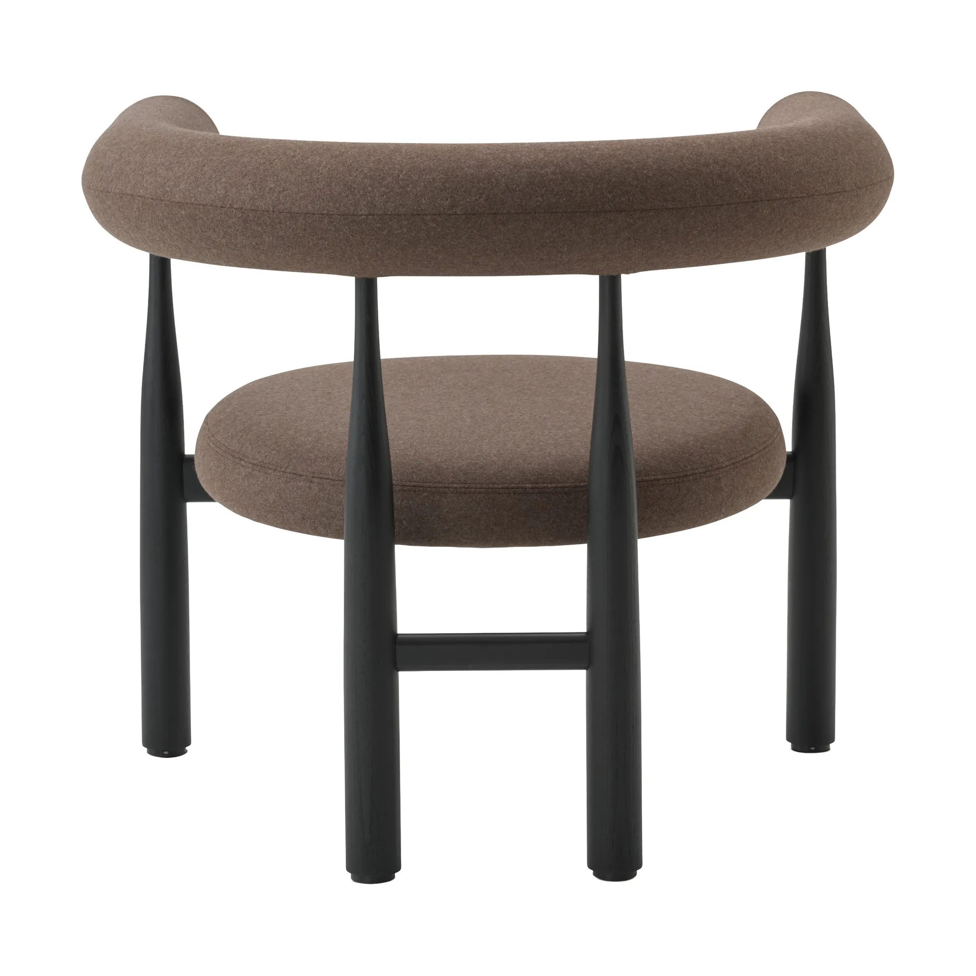 Καρέκλα lounge Bukowski, Black, Wooly Plus 1008 New Works