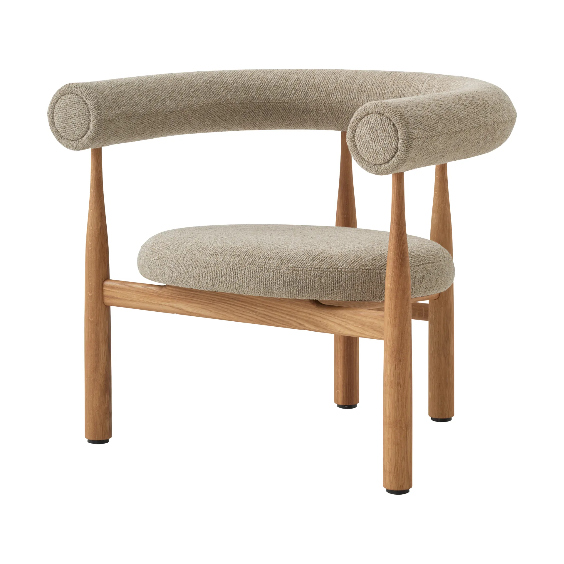 Καρέκλα lounge Bukowski, Oak, Moss 17 New Works