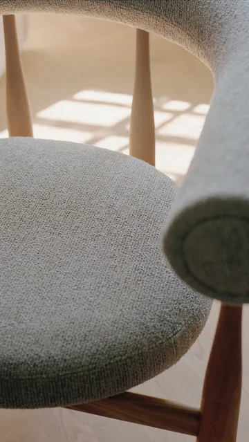 Καρέκλα lounge Bukowski - Oak, Moss 17 - New Works