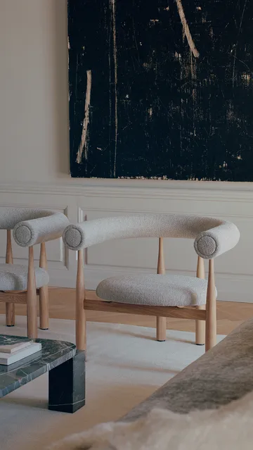 Καρέκλα lounge Bukowski - Oak, Moss 17 - New Works