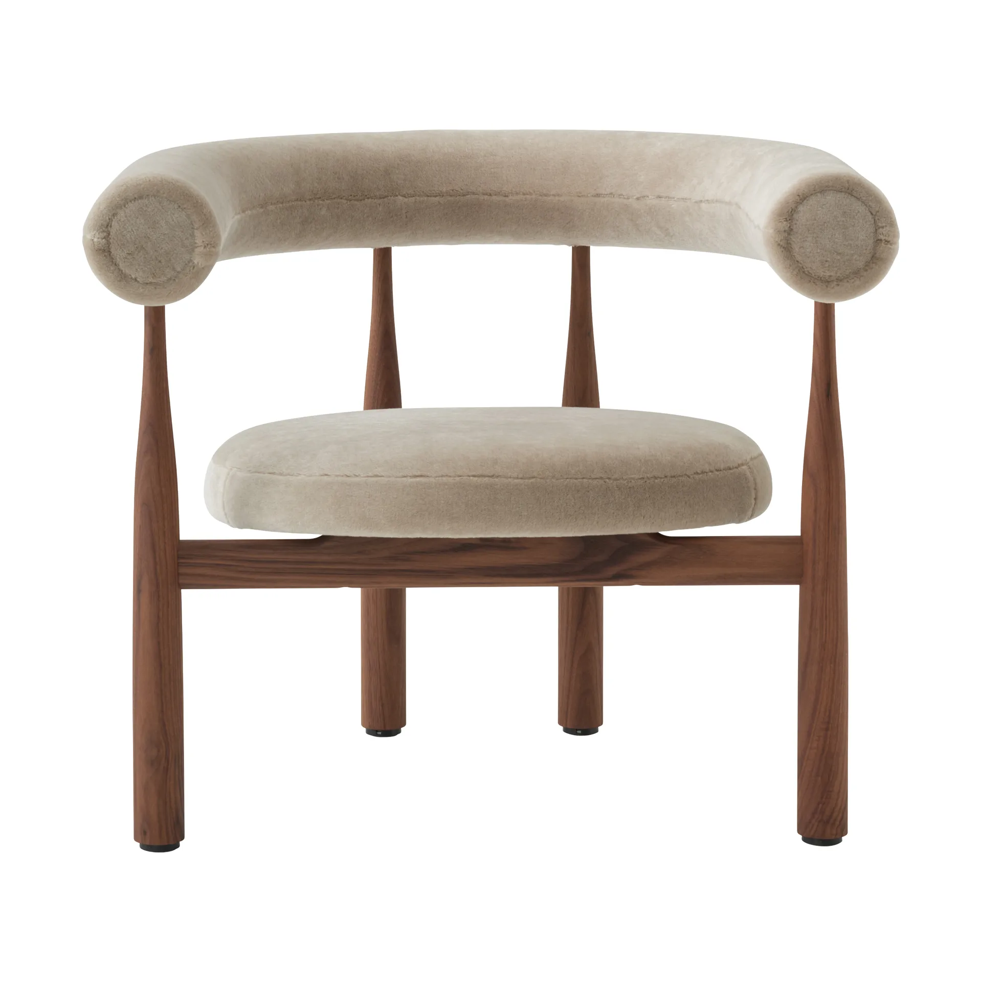 Καρέκλα lounge Bukowski, Walnut, Rest 23 New Works