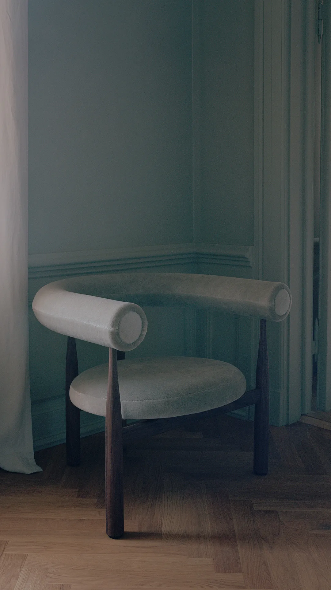 Καρέκλα lounge Bukowski, Walnut, Rest 23 New Works