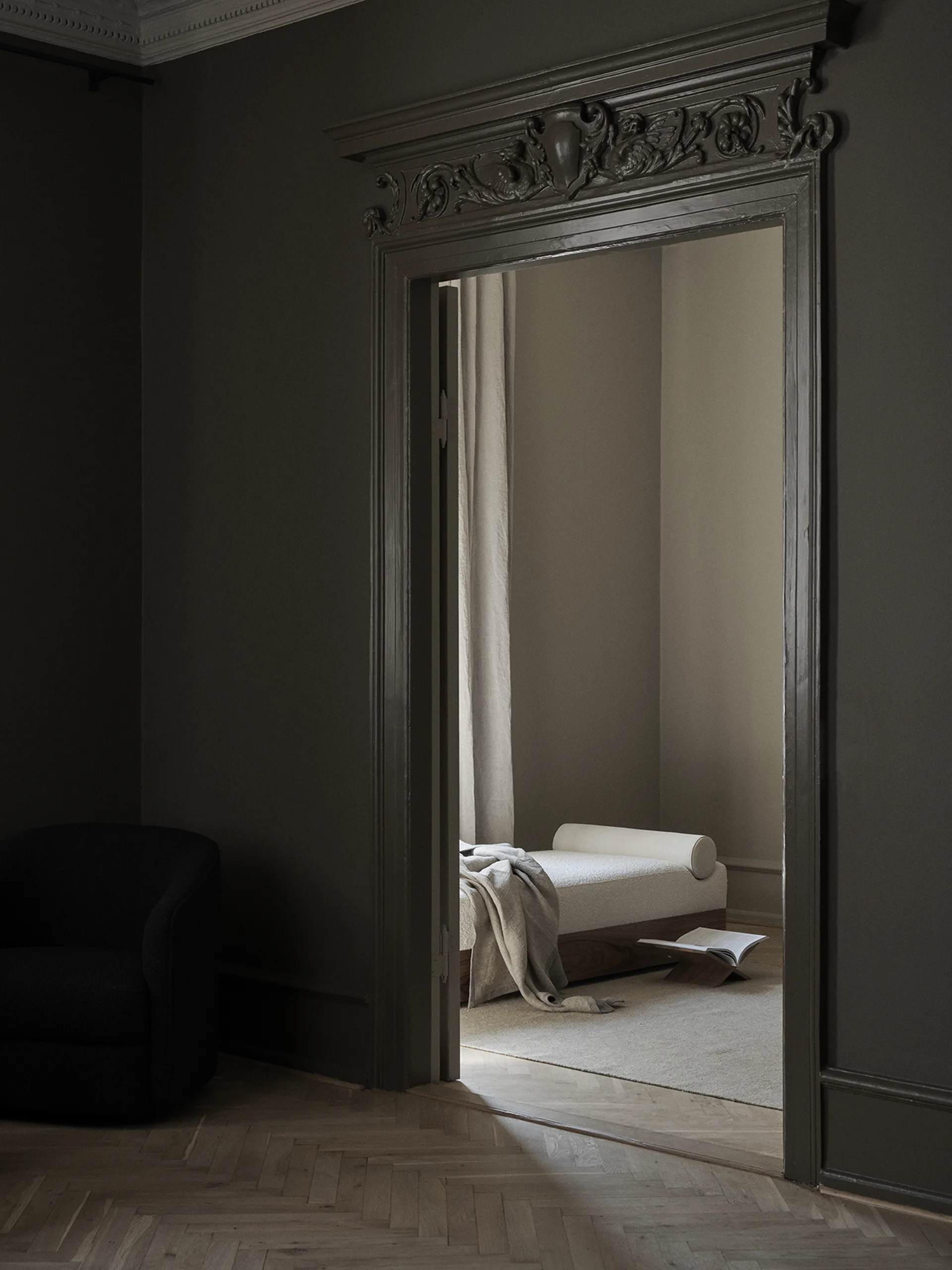 Mass ανάκλιντρο 200x75x51 cm, Καρακόραμο ιβουάρ 001-καρυδιά New Works