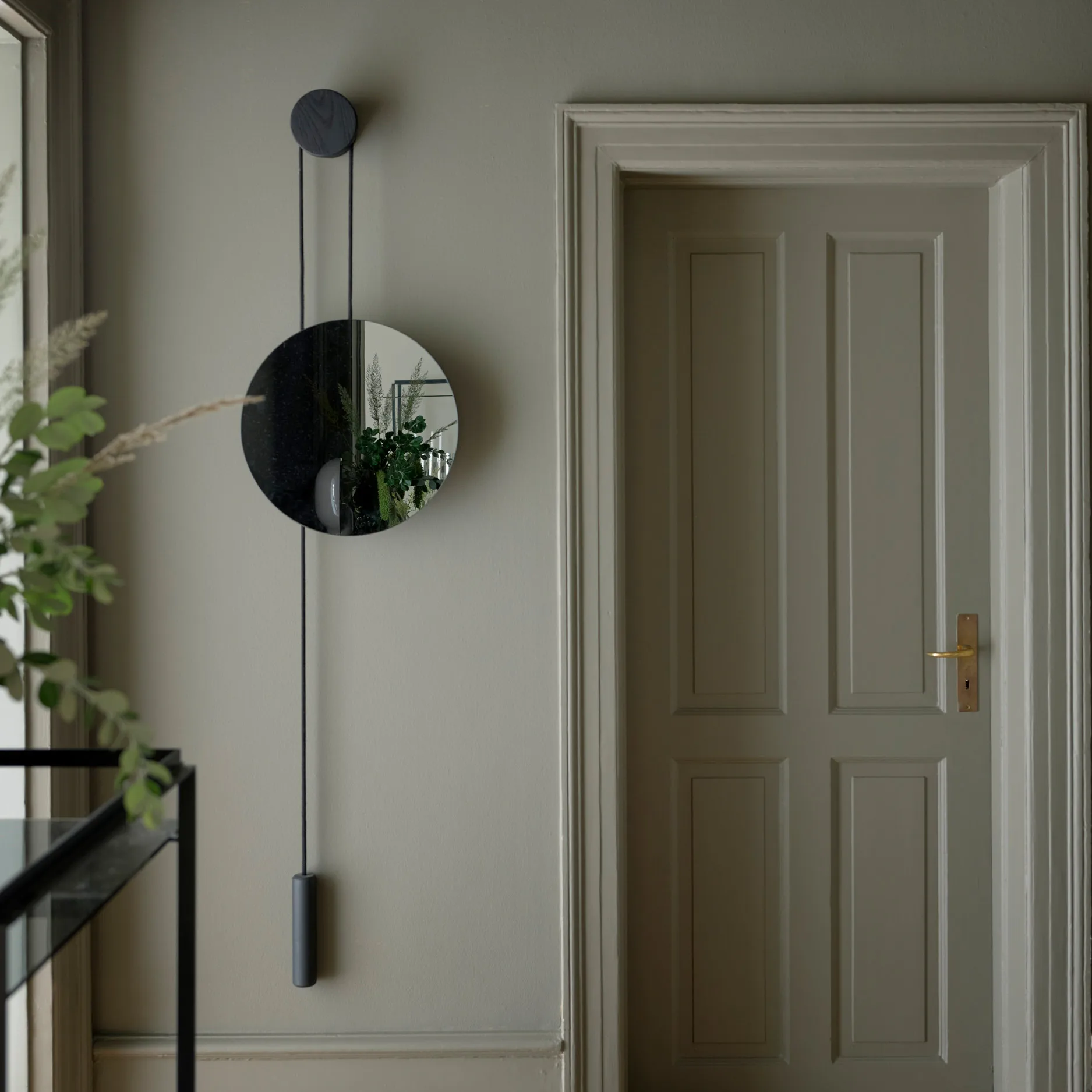 Rise and Shine καθρέφτης, Καμένη δρυς-ατσάλινο βαρίδι New Works