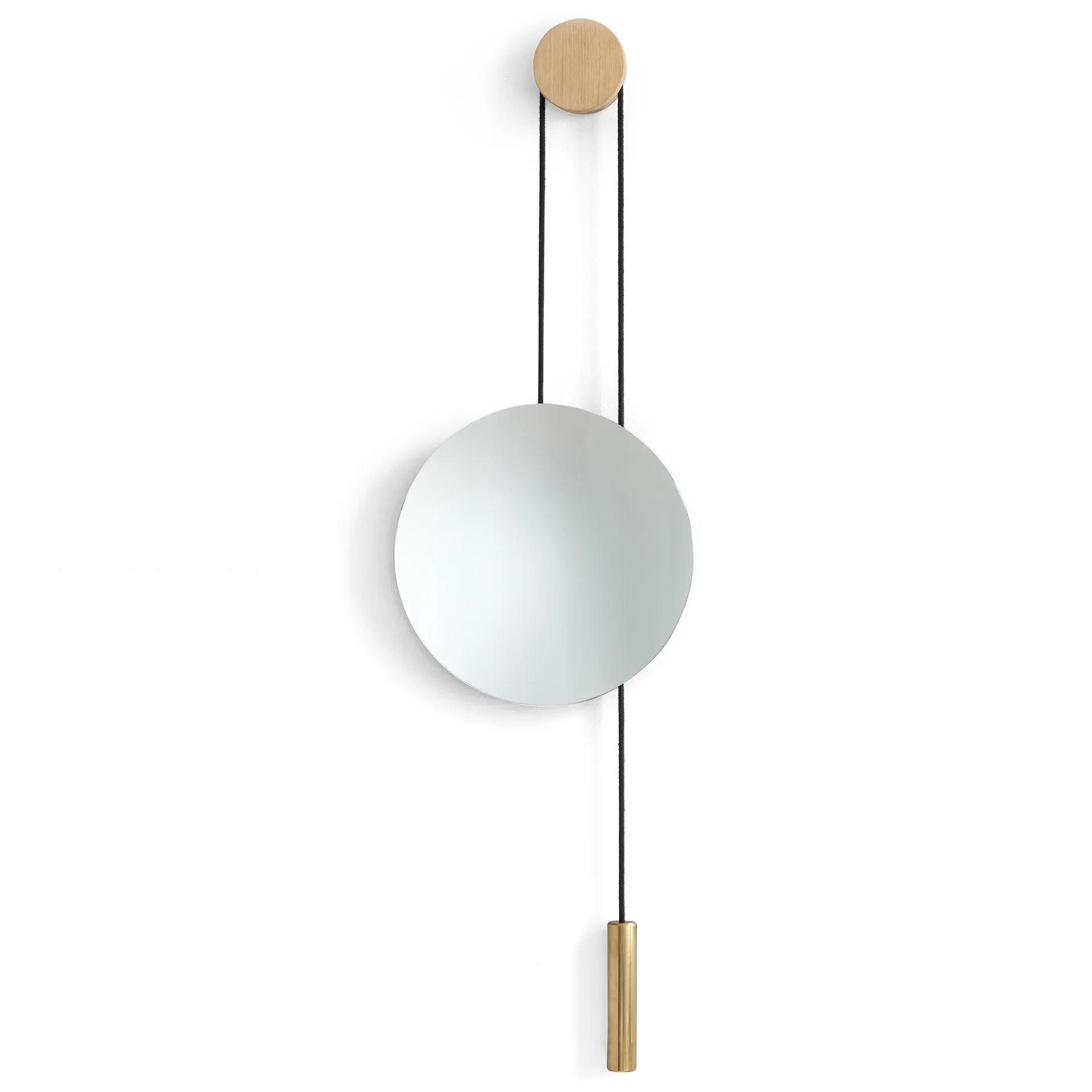 Rise and Shine καθρέφτης, Φυσική δρυς-ορειχάλκινο βάρος New Works