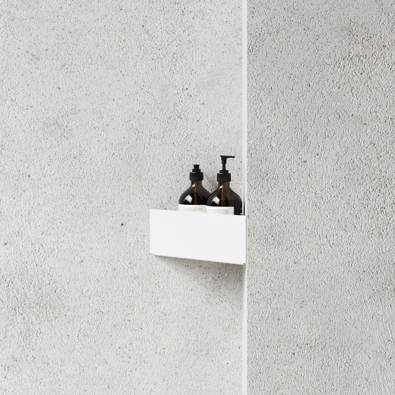 Nichba ραφιέρα ντους, White, γωνιακό Nichba