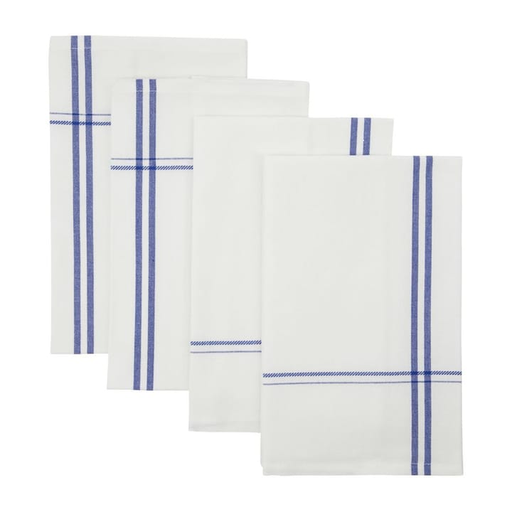 Υφα�σμάτινη πετσέτα Amow 32x52 cm 4 τεμάχια - Λευκό-μπλε - Nicolas Vahé