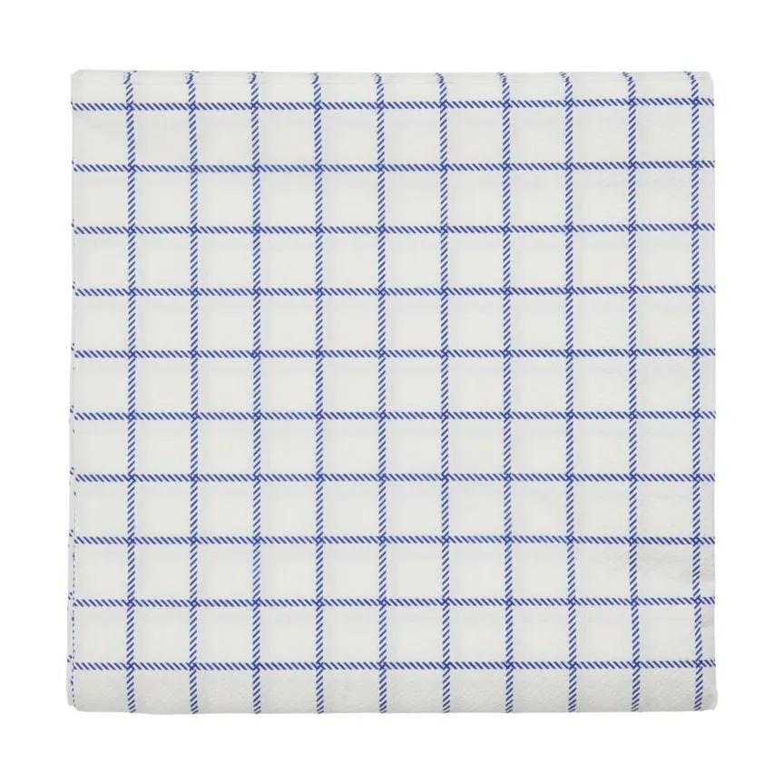 Check χαρτοπετσέτες 20x20 cm, Μπλε Nicolas Vahé