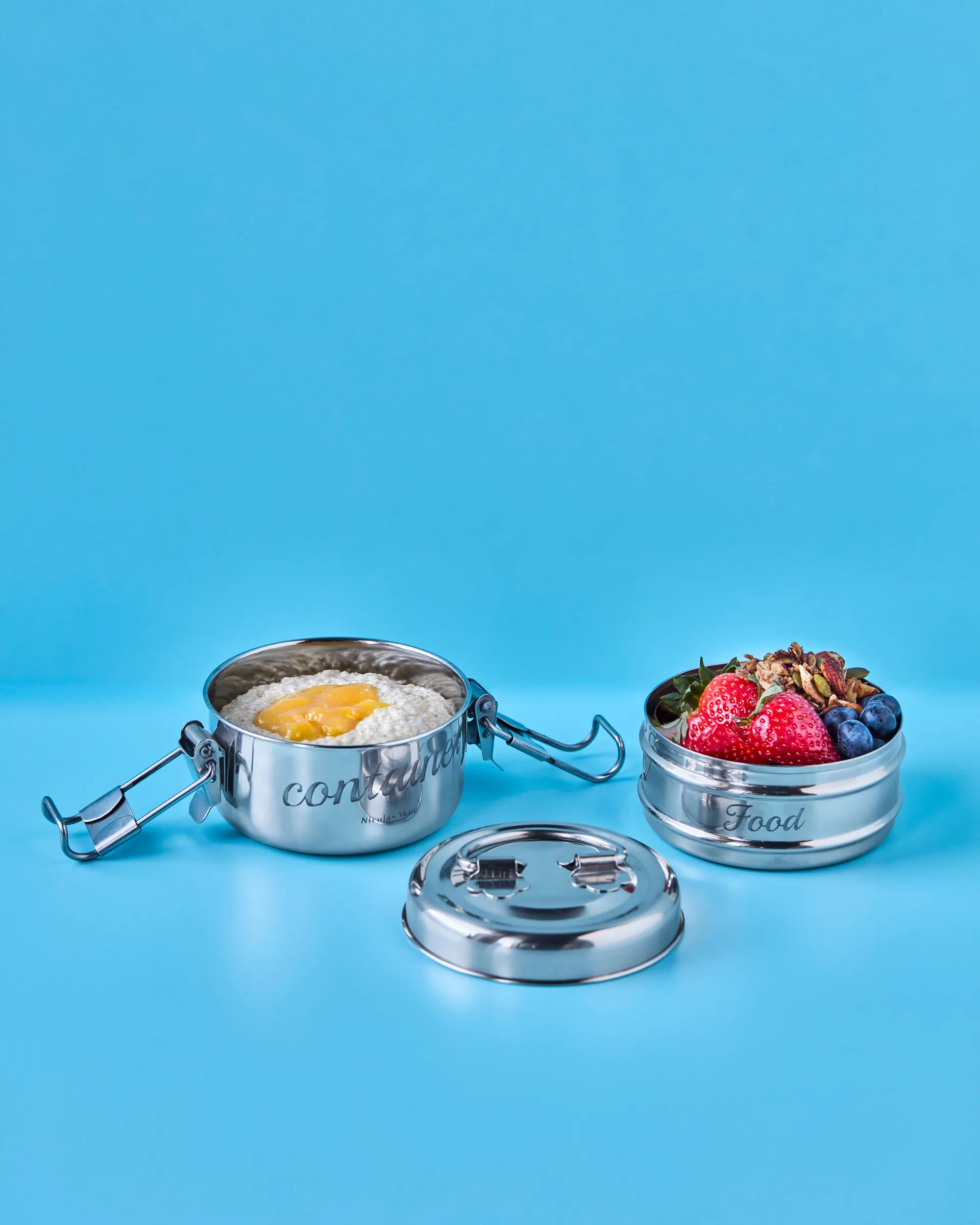 Nicolas Vahé τάπερ 2 τεμ., Silver finish, Ø10 cm Nicolas Vahé