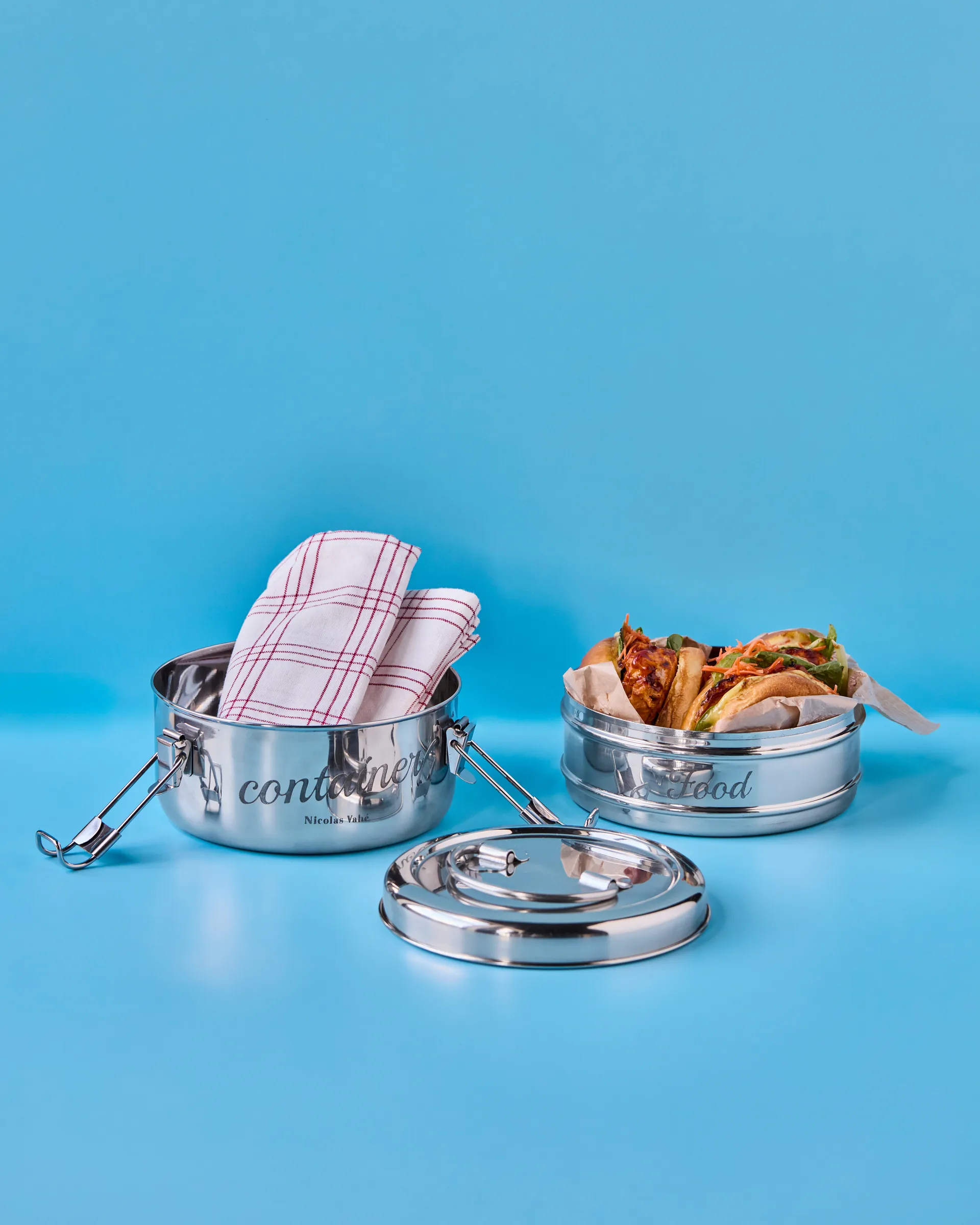 Nicolas Vahé τάπερ 2 τεμ., Silver finish, Ø18 cm Nicolas Vahé