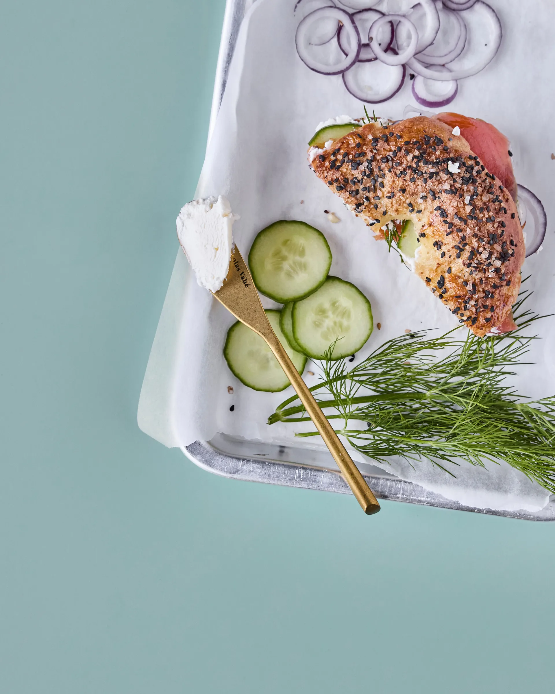 Nicolas Vahé μαχαίρι βουτύρου σετ 4, Αντικατεστημένο χρυσό φινίρισμα Nicolas Vahé