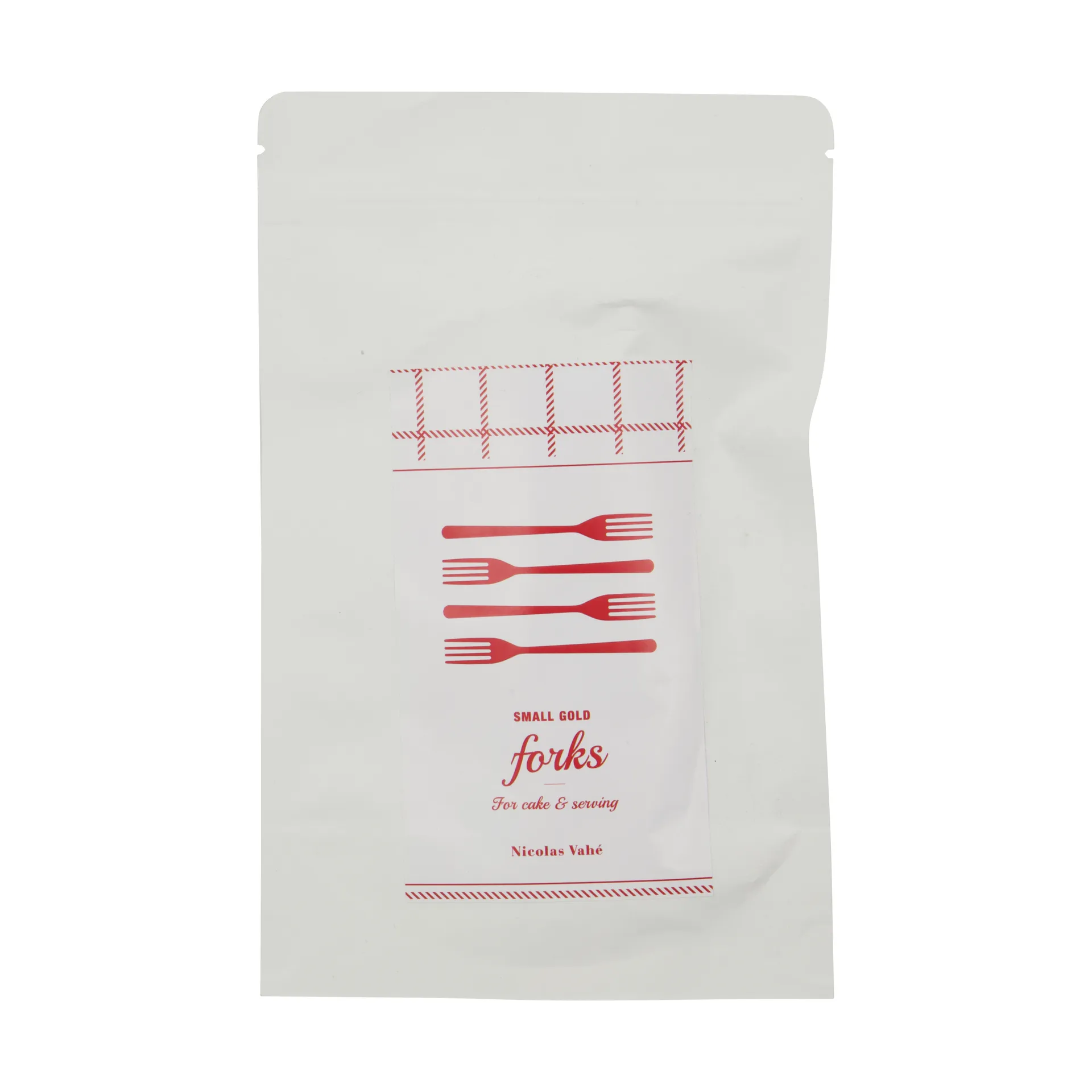Nicolas Vahé πιρουνάκια γλυκού σετ 4, Αντίκα χρυσό φινίρισμα Nicolas Vahé