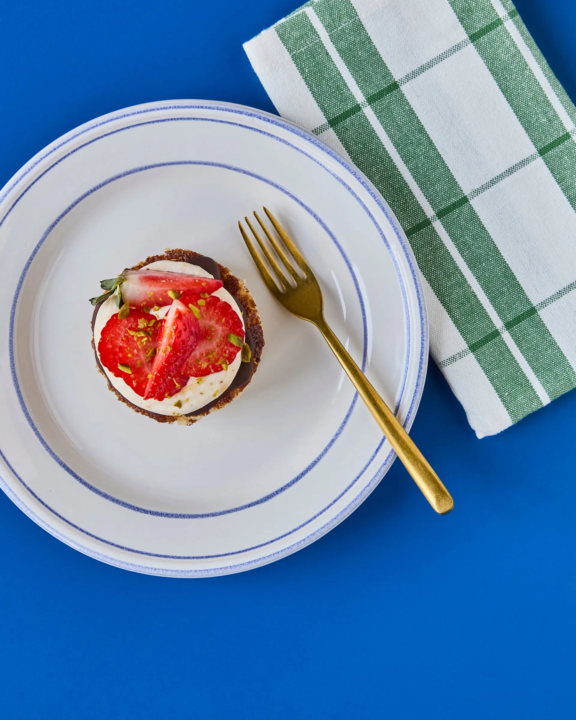 Nicolas Vahé πιρουνάκια γλυκού σετ 4, Αντίκα χρυσό φινίρισμα Nicolas Vahé