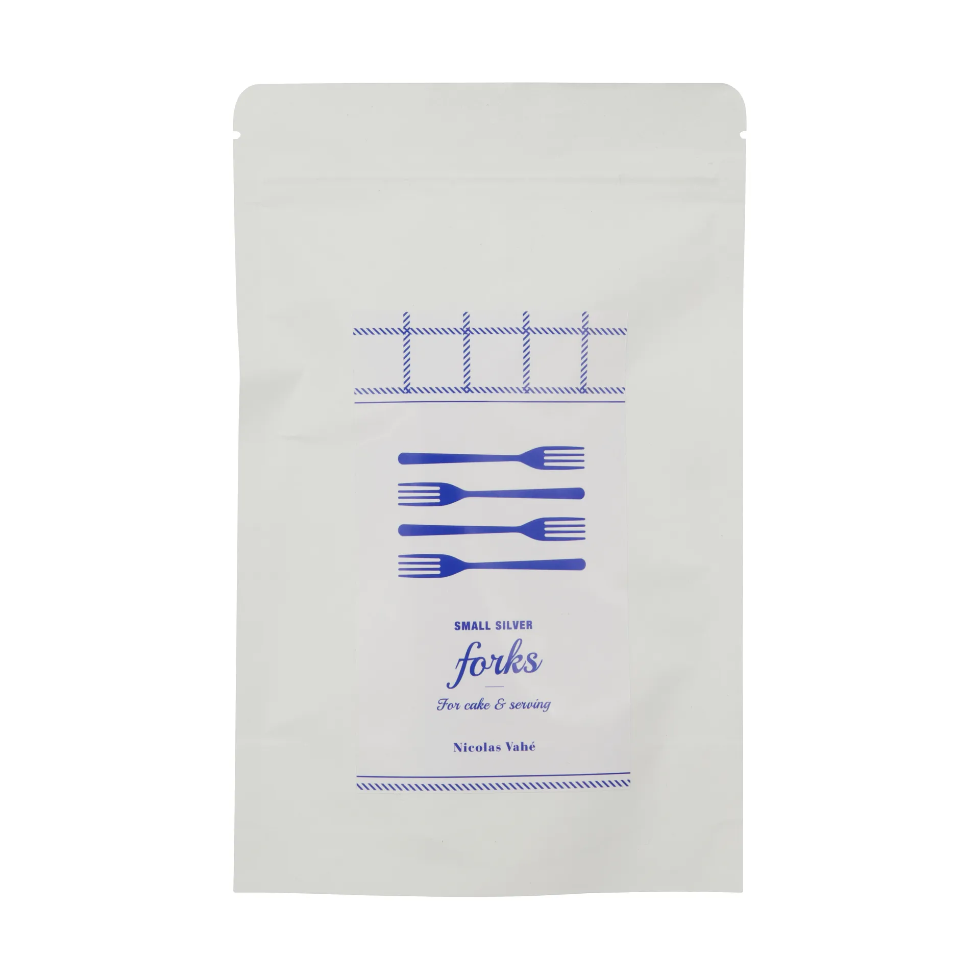 Nicolas Vahé πιρουνάκια γλυκού σετ 4, Αντικέ ασημένιο φινίρισμα Nicolas Vahé