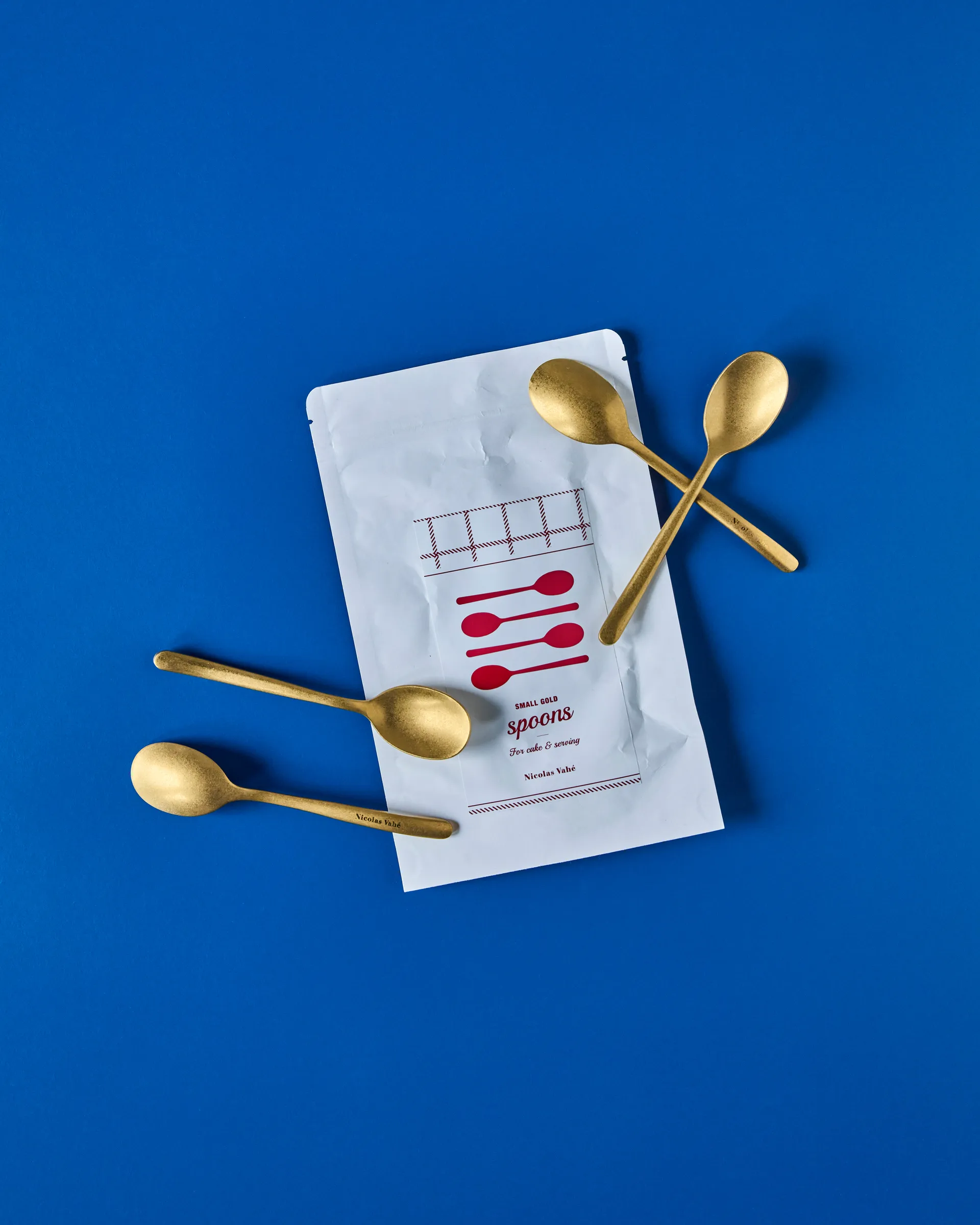 Nicolas Vahé κουταλάκια σετ 4, Αντίκα χρυσό φινίρισμα Nicolas Vahé