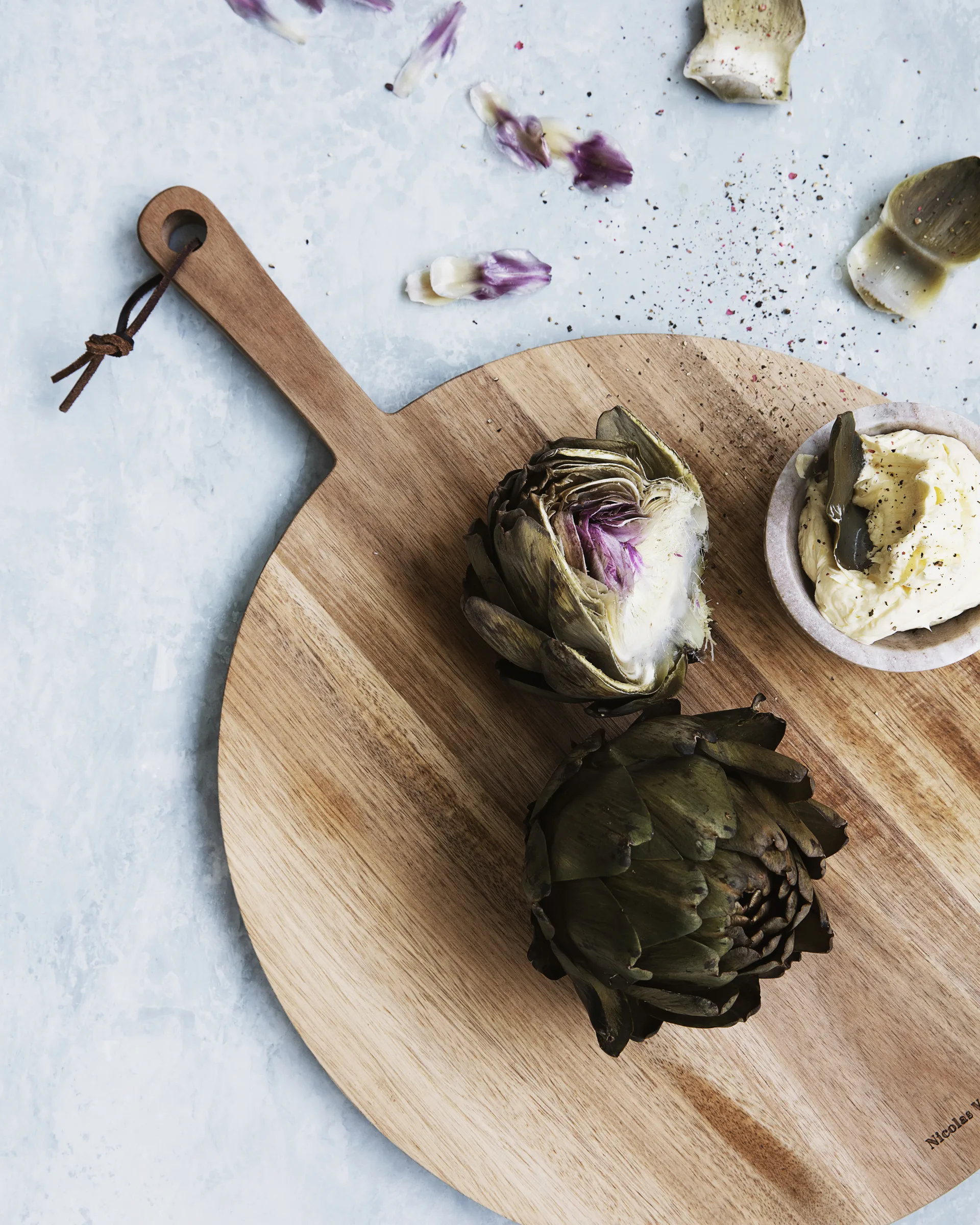 Nicolas Vahé Pizza επιφάνεια κοπής ακακία, Ø 35 cm Nicolas Vahé