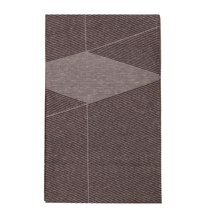 Γεωμετρικό τραπεζομάντιλο 147x250 cm, Καφέ-λευκό NJRD