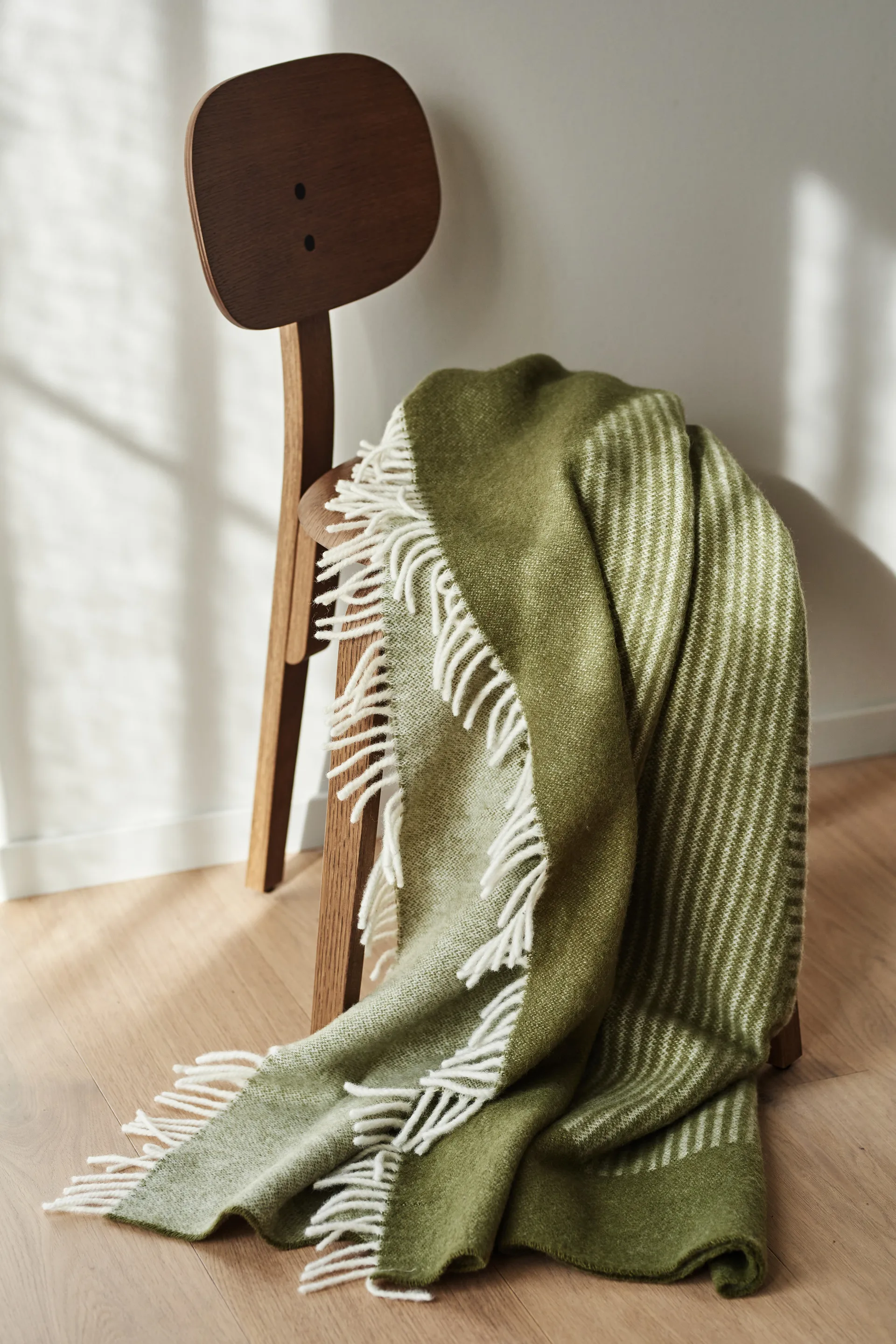 Circles μάλλινο ριχτάρι 130x185 cm, Πράσινο NJRD